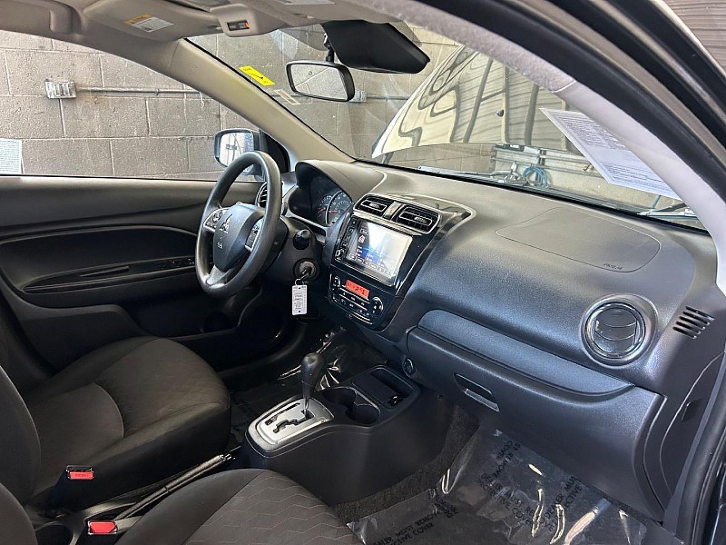 2022 Black Mitsubishi Mirage (ML32AUHJ8NH) with an 3-Cyl 1.2 Liter engine, Automatic CVT transmission, located at 412 Auto Vista Drive, Palmdale, 93551, (661) 945-0620, 34.592636, -118.136681- Photo#19