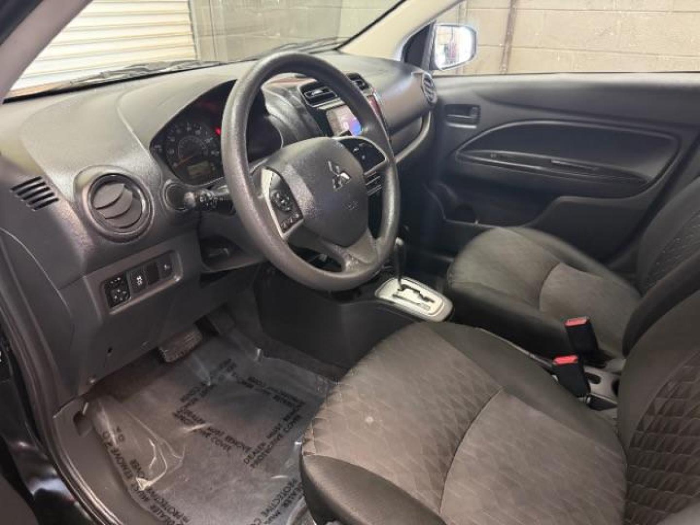 2022 BLACK Mitsubishi Mirage (ML32AUHJ9NH) with an 3-Cyl 1.2 Liter engine, Automatic CVT transmission, located at 412 Auto Vista Drive, Palmdale, 93551, (661) 945-0620, 34.592636, -118.136681 - Photo#16