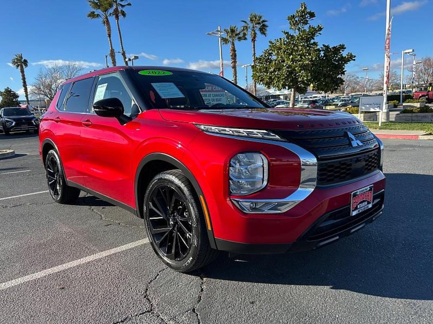 2022 RED Mitsubishi Outlander (JA4J3UA84NZ) with an 4-Cyl 2.5 Liter engine, Automatic CVT transmission, located at 412 Auto Vista Drive, Palmdale, 93551, (661) 945-0620, 34.592636, -118.136681 - Photo#0