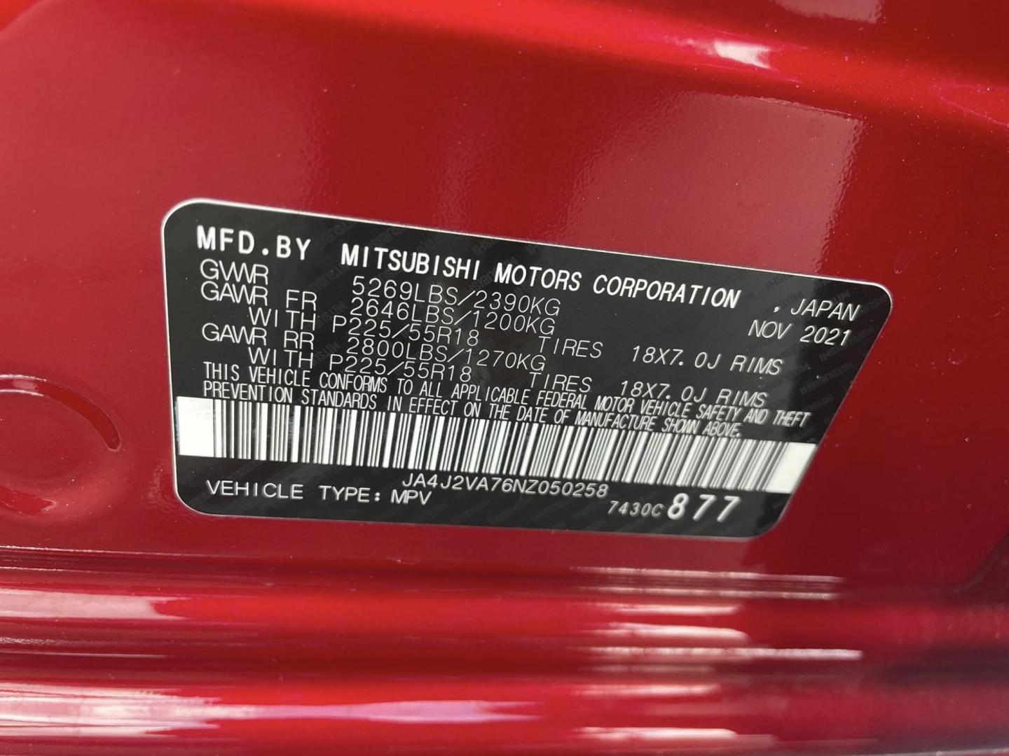 2022 Mitsubishi Outlander PHEV SEL (JA4J2VA76NZ) with an 2.0L L4 DOHC 16V HYBRID engine, 1A transmission, located at 744 E Miner Ave, Stockton, CA, 95202, (209) 944-5770, 37.956863, -121.282082 - PLUS TAXES AND FEES NO CHARGER AVAILABLE - Photo#9