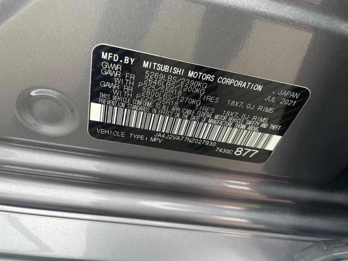 2022 Mitsubishi Outlander PHEV SEL (JA4J2VA77NZ) with an 2.0L L4 DOHC 16V HYBRID engine, 1A transmission, located at 744 E Miner Ave, Stockton, CA, 95202, (209) 944-5770, 37.956863, -121.282082 - PLUS TAXES AND FEES NO CHARGER AVAILABLE - Photo#11