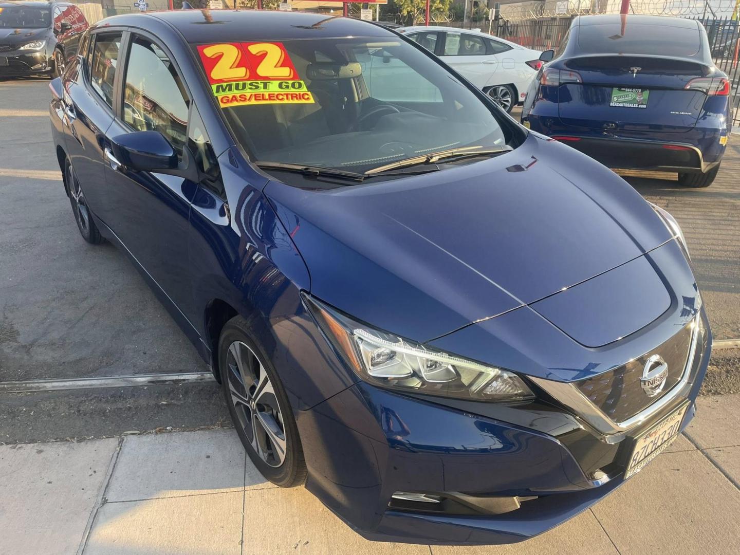 2022 Nissan LEAF SV (1N4BZ1CV7NC) with an ELECTRIC engine, CVT transmission, located at 744 E Miner Ave, Stockton, CA, 95202, (209) 944-5770, 37.956863, -121.282082 - PLUS TAXES AND FEES NO CHARGER AVAILABLE - Photo#1