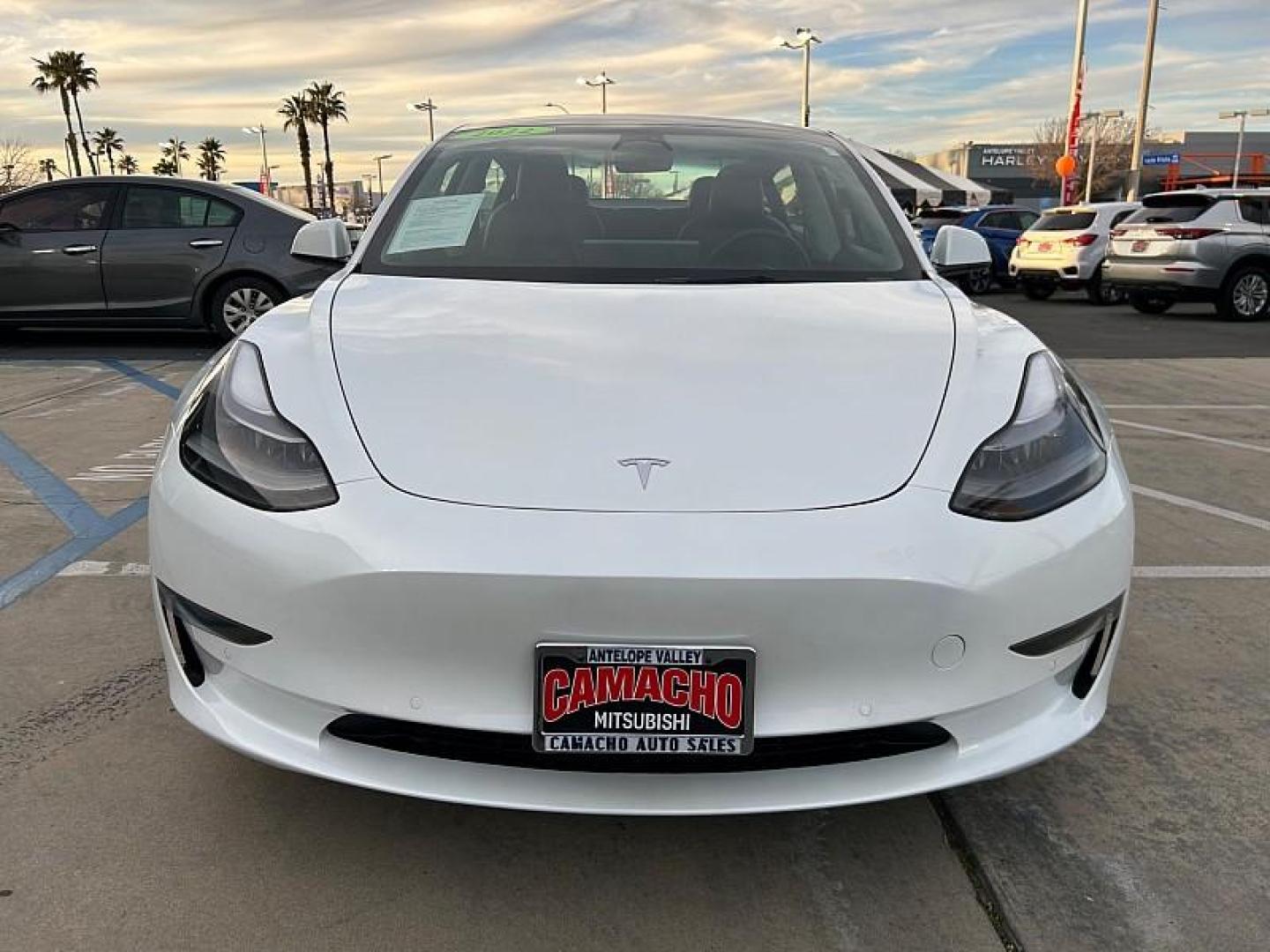 2022 WHITE Tesla Model 3 (5YJ3E1EA3NF) with an AC Electric Motor engine, Single-Speed Fixed Gear transmission, located at 412 Auto Vista Drive, Palmdale, 93551, (661) 945-0620, 34.592636, -118.136681 - Photo#1