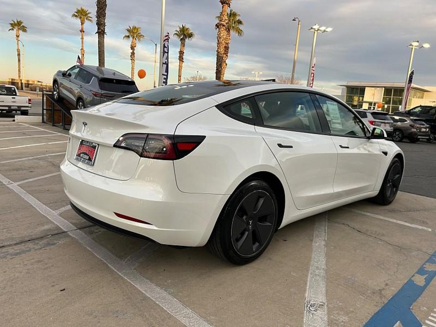 2022 WHITE Tesla Model 3 (5YJ3E1EA3NF) with an AC Electric Motor engine, Single-Speed Fixed Gear transmission, located at 412 Auto Vista Drive, Palmdale, 93551, (661) 945-0620, 34.592636, -118.136681 - Photo#2