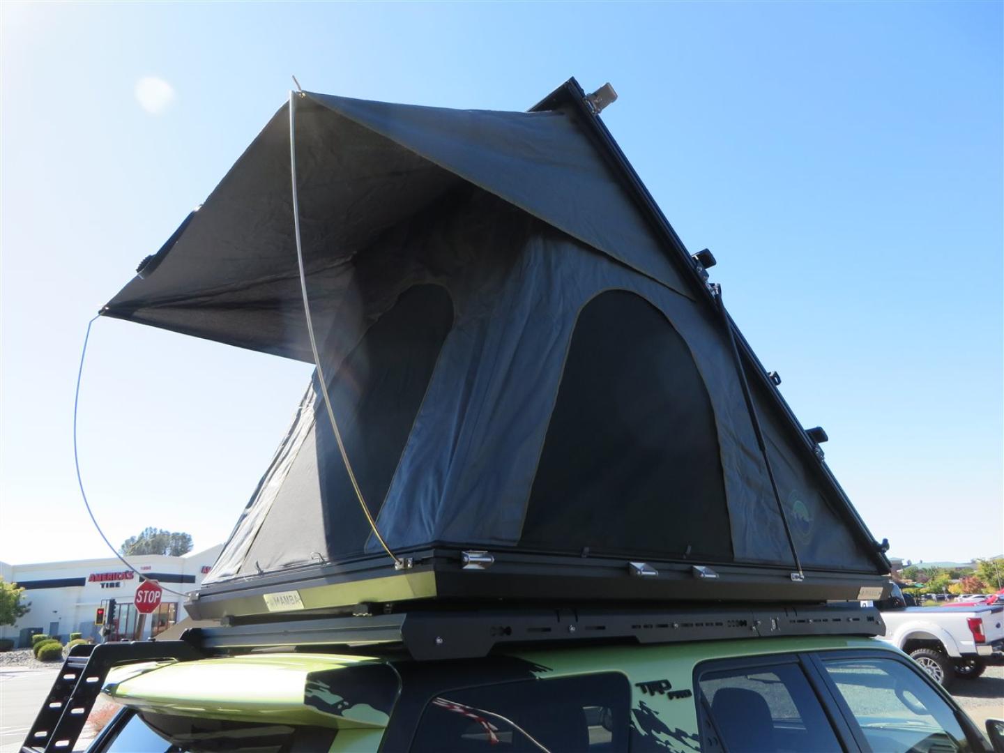 2022 Green /Black Toyota 4Runner TRD PRO 4WD (JTELU5JR6N6) with an 4.0L V6 DOHC 24V engine, 5A transmission, located at 2630 Grass Valley Highway, Auburn, CA, 95603, (530) 508-5100, 38.937893, -121.095482 - Features- A Magnuson Supercharger, Westcott Designs level kit and Roof Ladder, BFG KO3 tires, IronMan Front and rear bumpers, Winch, Led lighting, Rock Sliders, Alpha Rex tail lights, IKamper roof rack, Mamba Roof mounted tent, Yakima roof basket, Kammok Awning, Smoked bug deflector, Pedal Commander - Photo#33