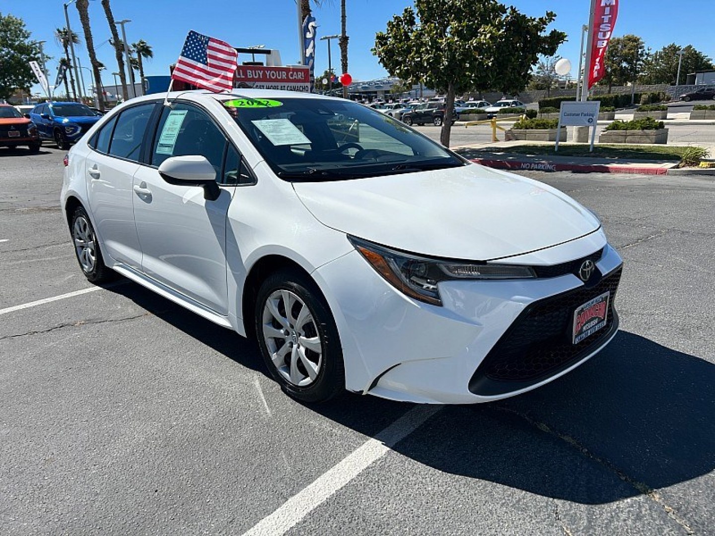 2022 White Toyota Corolla (5YFEPMAE4NP) with an 4-Cyl 1.8 Liter engine, Automatic CVTi-S transmission, located at 412 Auto Vista Drive, Palmdale, 93551, (661) 945-0620, 34.592636, -118.136681- Photo#0