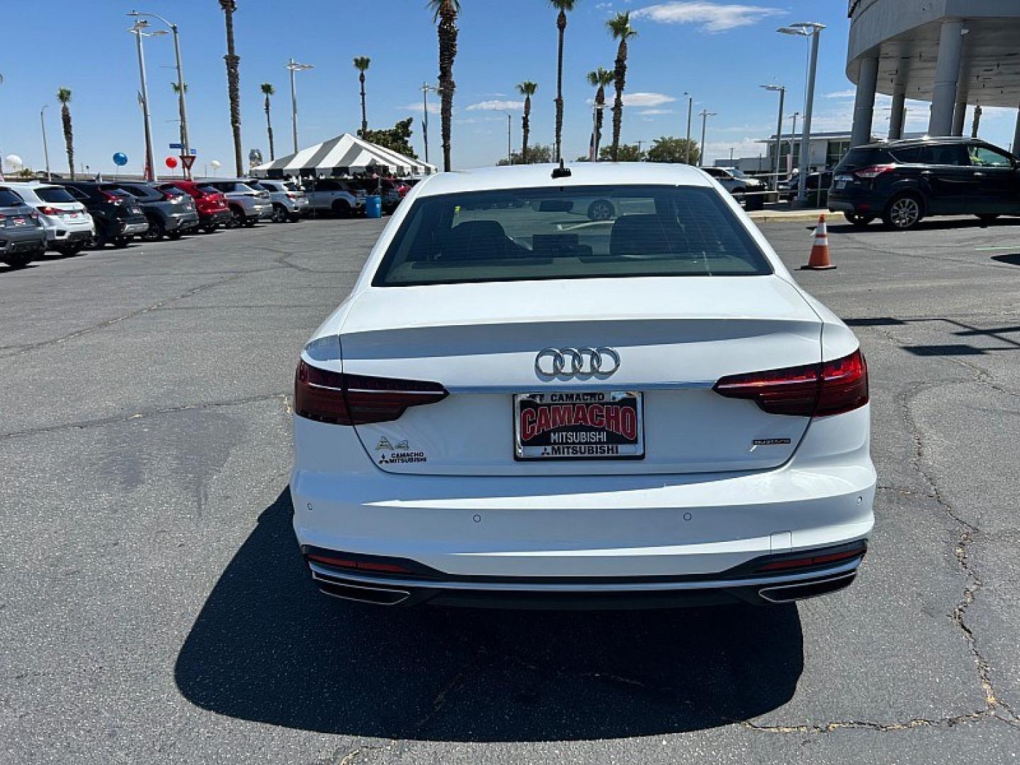 2023 White Audi A4 Sedan (WAUEAAF41PN) with an 4-Cyl Turbo 2.0L Hybrid engine, Automatic 7-Spd S tronic Dual-Clutch transmission, located at 412 Auto Vista Drive, Palmdale, 93551, (661) 945-0620, 34.592636, -118.136681- Photo#7