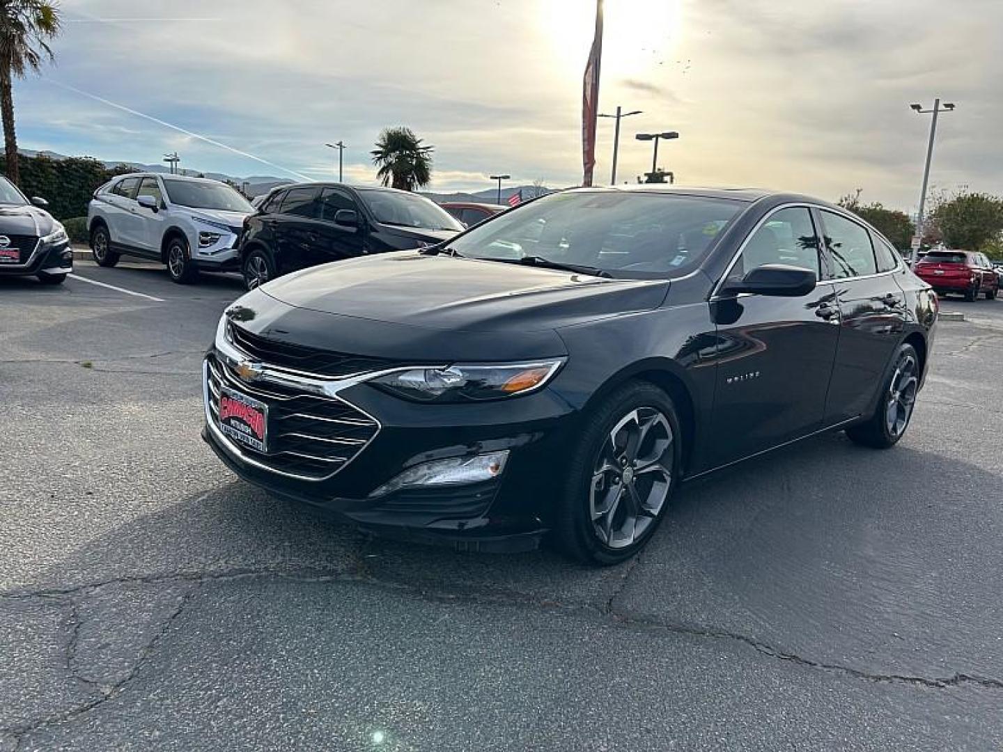 2023 BLACK Chevrolet Malibu (1G1ZD5ST8PF) with an 4-Cyl Turbo 1.5 Liter engine, Automatic CVT transmission, located at 412 Auto Vista Drive, Palmdale, 93551, (661) 945-0620, 34.592636, -118.136681 - Photo#3