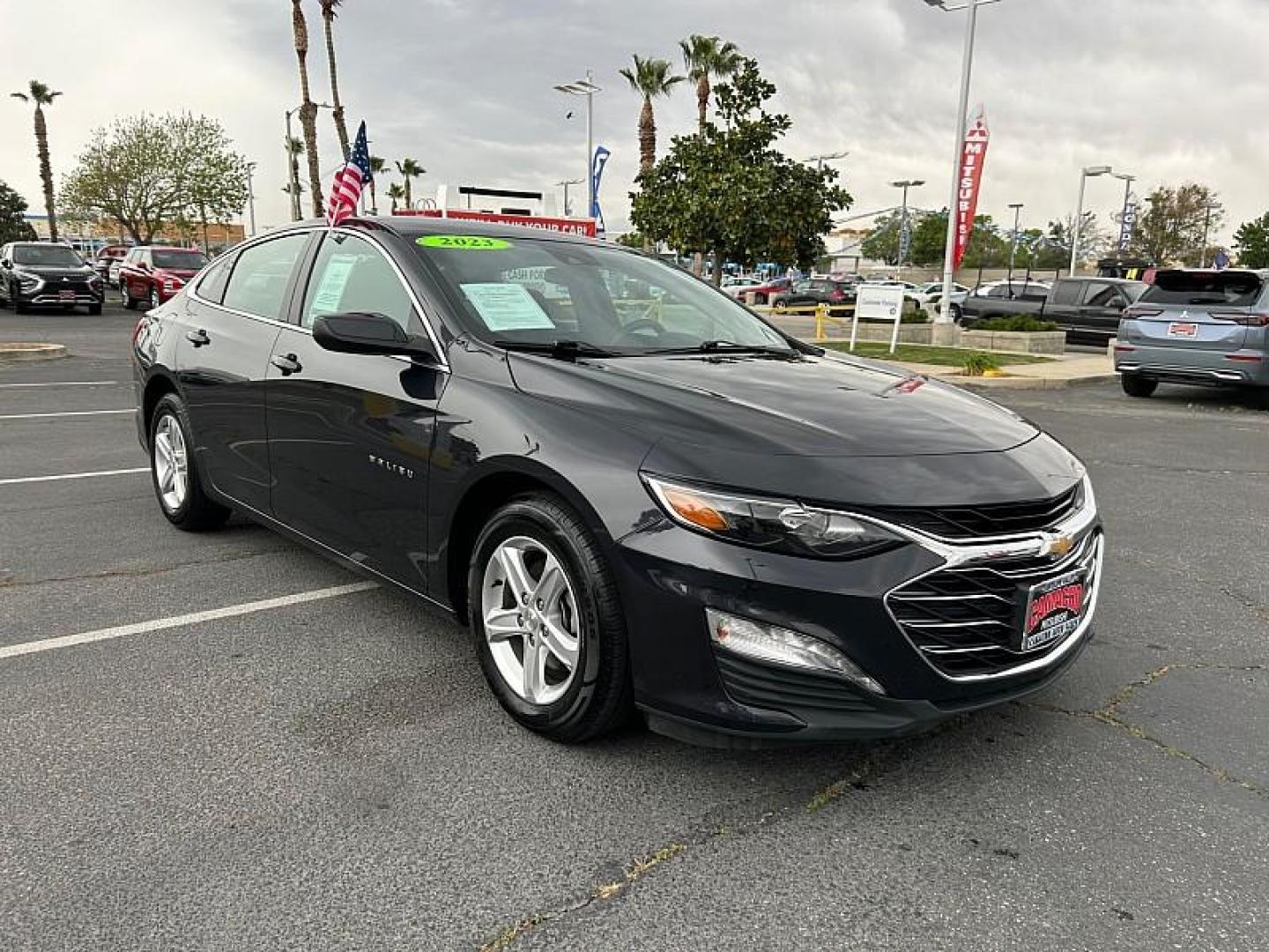 2023 DK GRAY Chevrolet Malibu (1G1ZD5ST5PF) with an 4-Cyl Turbo 1.5 Liter engine, Automatic CVT transmission, located at 412 Auto Vista Drive, Palmdale, 93551, (661) 945-0620, 34.592636, -118.136681 - Photo#0