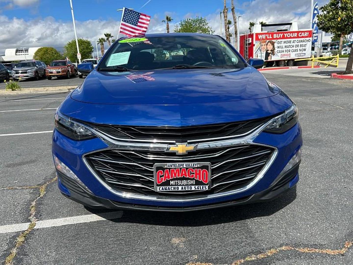 2023 BLUE Chevrolet Malibu (1G1ZD5ST0PF) with an 4-Cyl Turbo 1.5 Liter engine, Automatic CVT transmission, located at 412 Auto Vista Drive, Palmdale, 93551, (661) 945-0620, 34.592636, -118.136681 - Photo#2