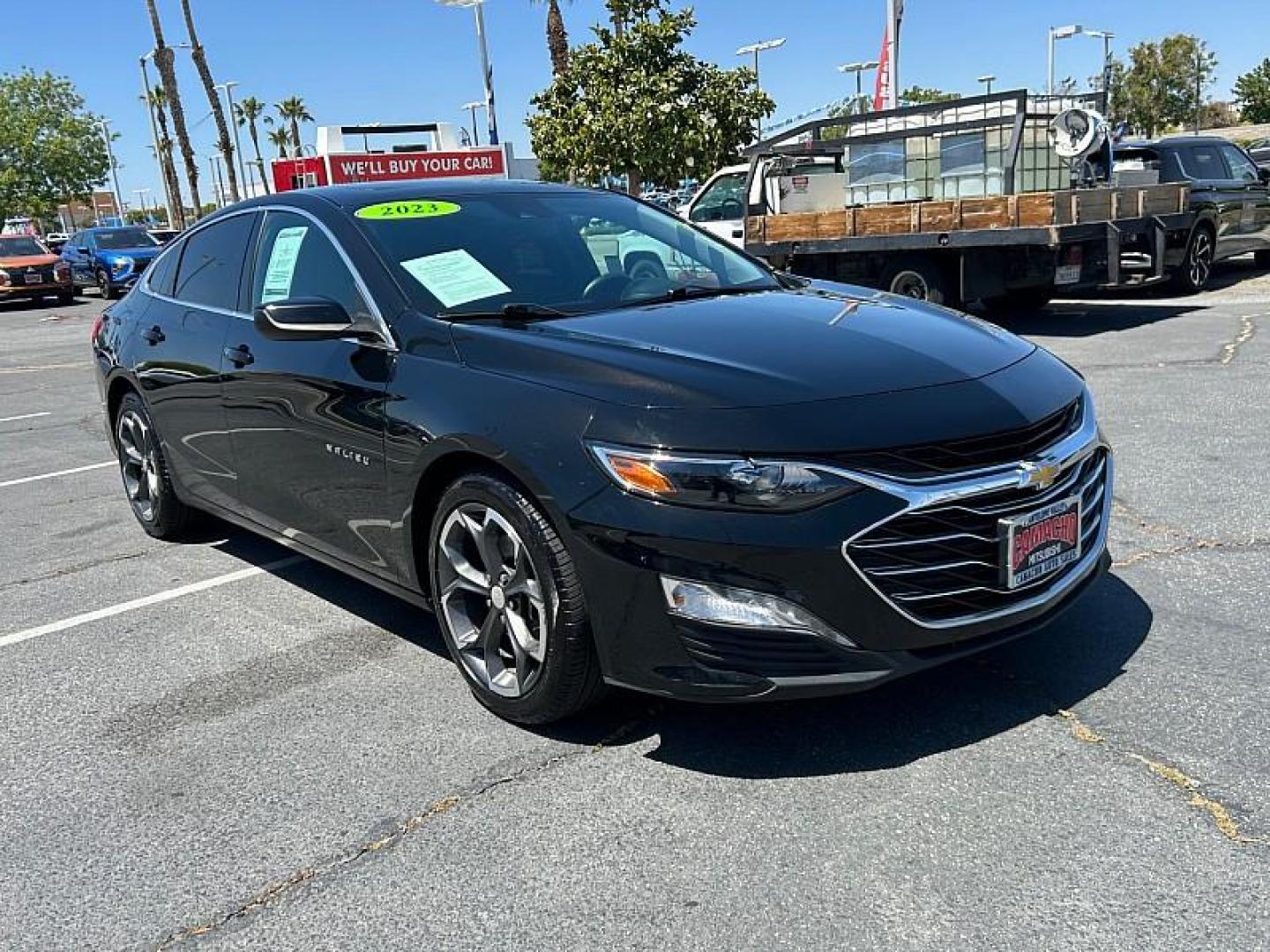 2023 BLACK Chevrolet Malibu (1G1ZD5ST1PF) with an 4-Cyl Turbo 1.5 Liter engine, Automatic CVT transmission, located at 412 Auto Vista Drive, Palmdale, 93551, (661) 945-0620, 34.592636, -118.136681 - Photo#0