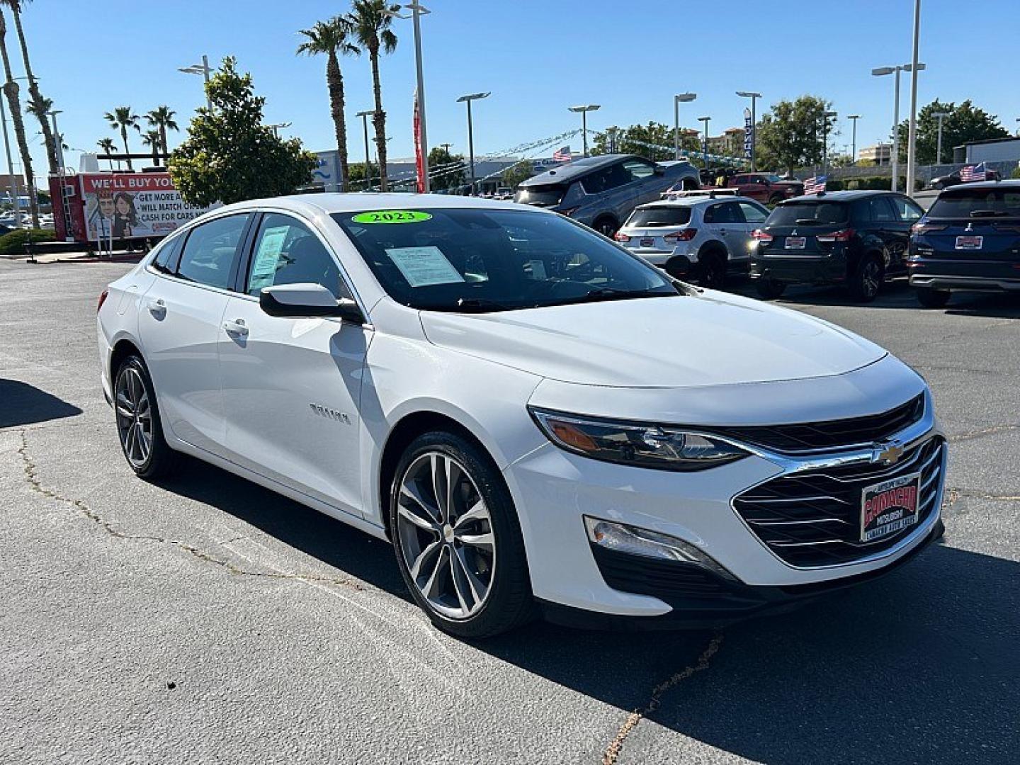2023 WHITE Chevrolet Malibu (1G1ZD5ST9PF) with an 4-Cyl Turbo 1.5 Liter engine, Automatic CVT transmission, located at 412 Auto Vista Drive, Palmdale, 93551, (661) 945-0620, 34.592636, -118.136681- Photo#0