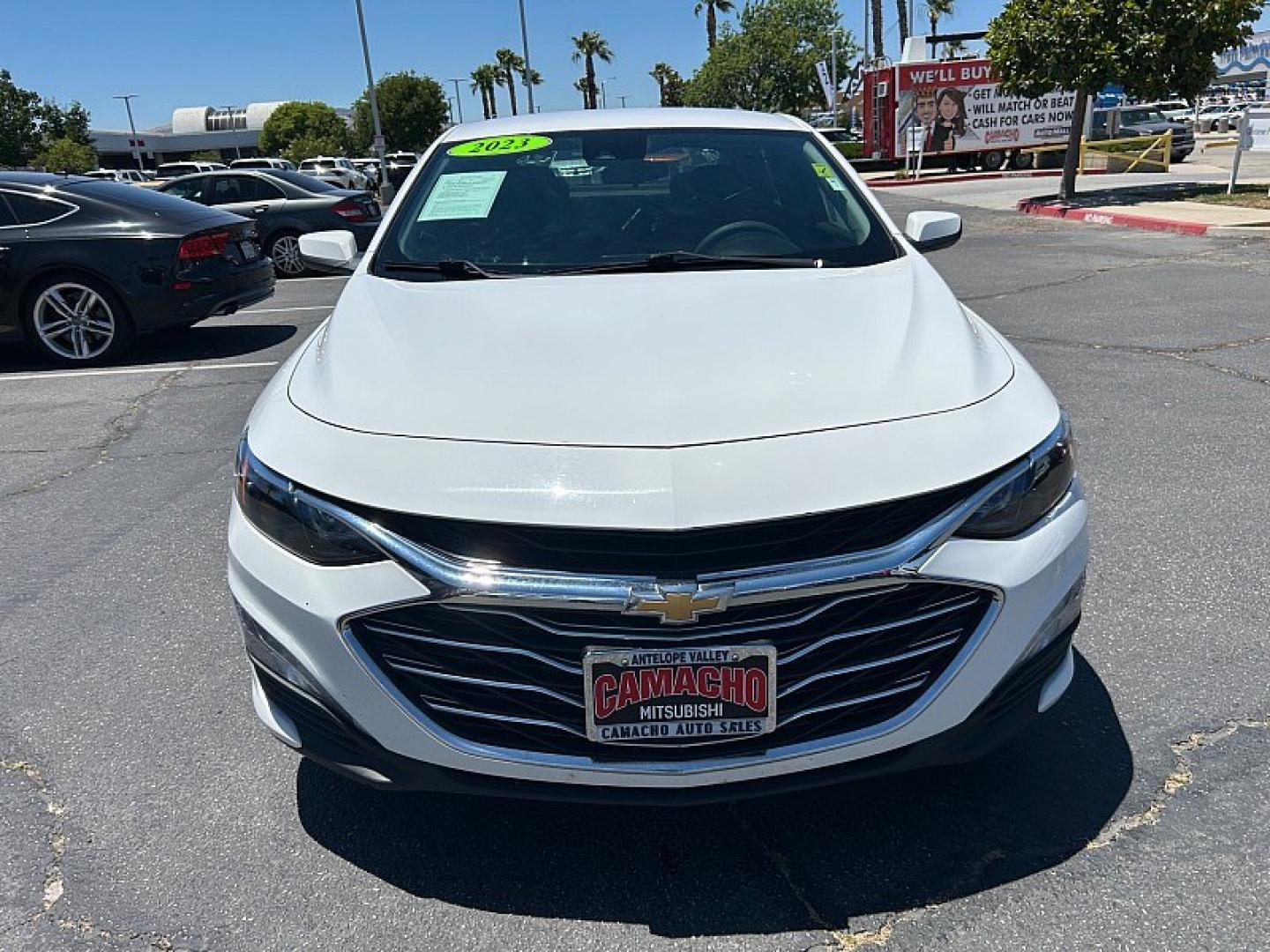 2023 WHITE Chevrolet Malibu (1G1ZD5ST6PF) with an 4-Cyl Turbo 1.5 Liter engine, Automatic CVT transmission, located at 412 Auto Vista Drive, Palmdale, 93551, (661) 945-0620, 34.592636, -118.136681 - Photo#2