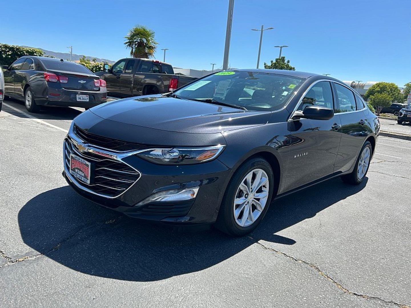 2023 BLACK Chevrolet Malibu (1G1ZD5ST5PF) with an 4-Cyl Turbo 1.5 Liter engine, Automatic CVT transmission, located at 412 Auto Vista Drive, Palmdale, 93551, (661) 945-0620, 34.592636, -118.136681- Photo#2