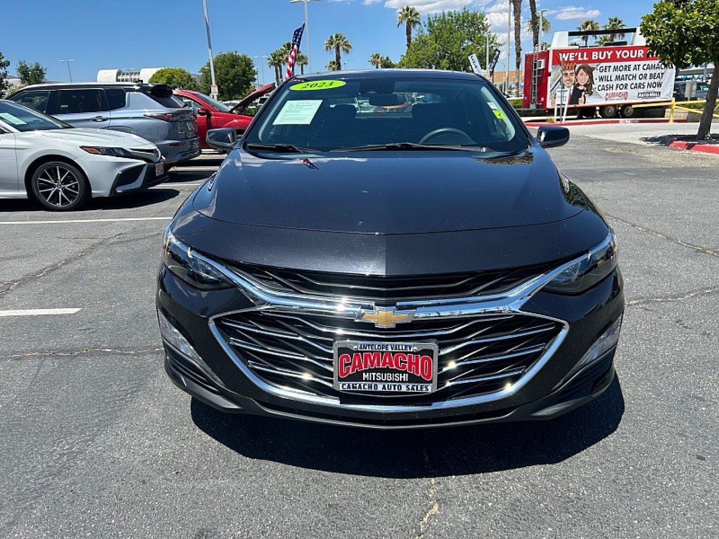 2023 Gray Chevrolet Malibu (1G1ZD5ST1PF) with an 4-Cyl Turbo 1.5 Liter engine, Automatic CVT transmission, located at 412 Auto Vista Drive, Palmdale, 93551, (661) 945-0620, 34.592636, -118.136681- Photo#1