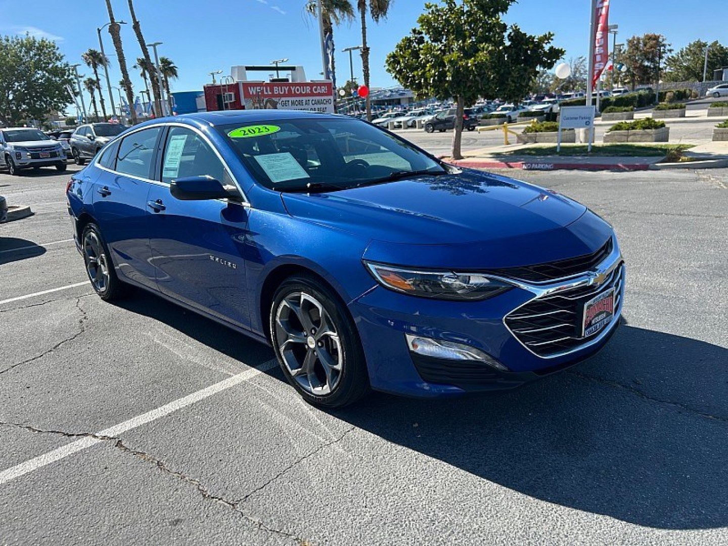 2023 Blue Chevrolet Malibu (1G1ZD5ST1PF) with an 4-Cyl Turbo 1.5 Liter engine, Automatic CVT transmission, located at 412 Auto Vista Drive, Palmdale, 93551, (661) 945-0620, 34.592636, -118.136681- Photo#0