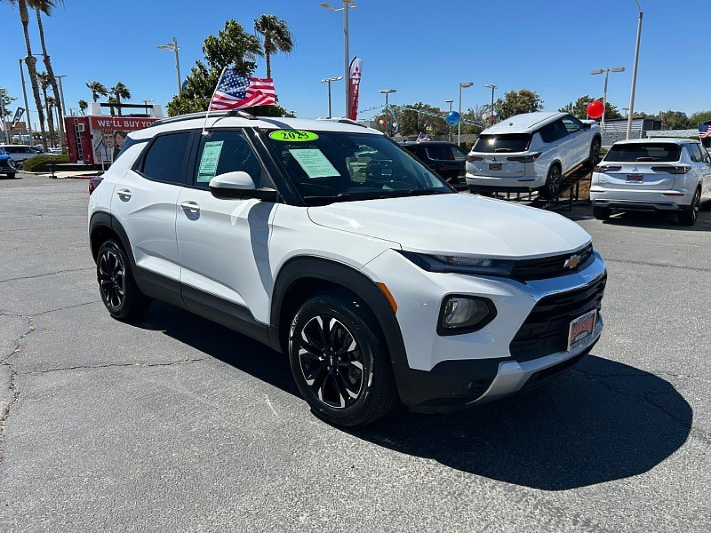 2023 WHITE Chevrolet Trailblazer (KL79MPS28PB) with an 4-Cyl 1.2 Liter engine, Automatic CVT transmission, located at 412 Auto Vista Drive, Palmdale, 93551, (661) 945-0620, 34.592636, -118.136681- Photo#0