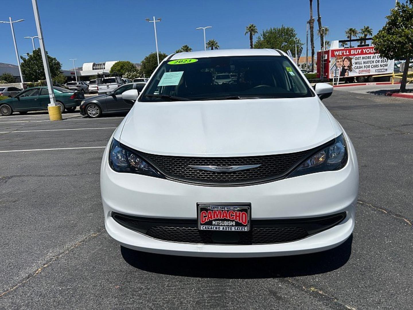 2023 White Chrysler Voyager (2C4RC1CG4PR) with an V6 3.6 Liter engine, Automatic 9-Spd transmission, located at 412 Auto Vista Drive, Palmdale, 93551, (661) 945-0620, 34.592636, -118.136681- Photo#1