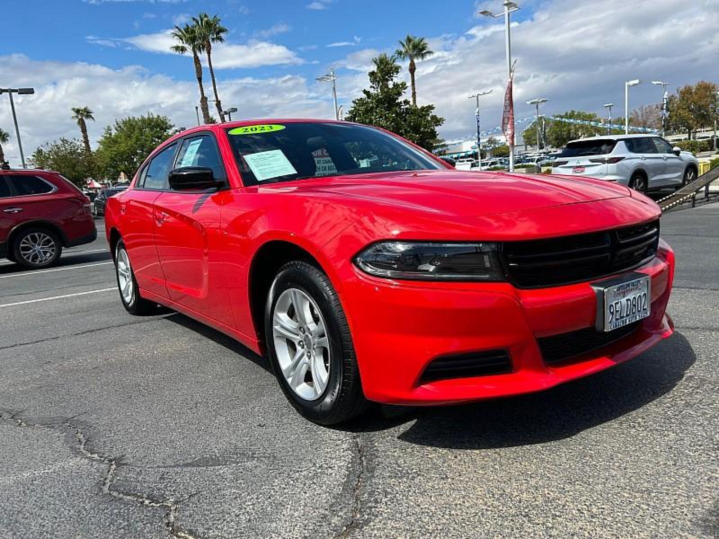 2023 RED Dodge Charger (2C3CDXBG5PH) with an V6 3.6 Liter engine, Automatic 8-Spd w/AutoStick transmission, located at 412 Auto Vista Drive, Palmdale, 93551, (661) 945-0620, 34.592636, -118.136681 - Photo#0