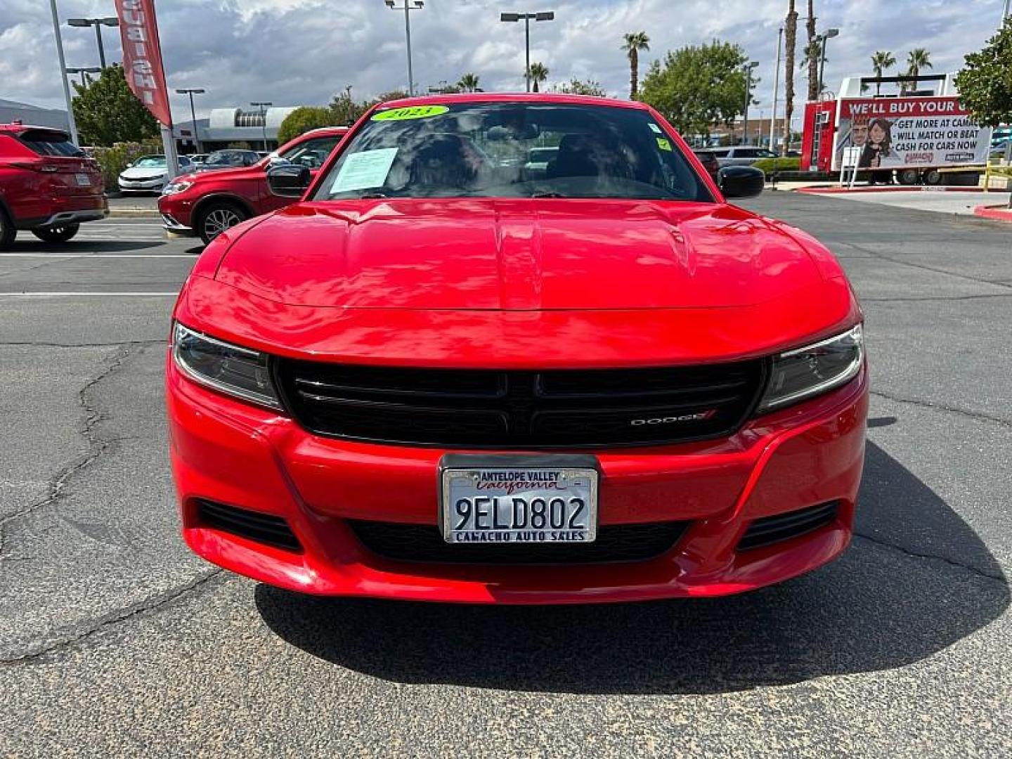 2023 RED Dodge Charger (2C3CDXBG5PH) with an V6 3.6 Liter engine, Automatic 8-Spd w/AutoStick transmission, located at 412 Auto Vista Drive, Palmdale, 93551, (661) 945-0620, 34.592636, -118.136681 - Photo#1
