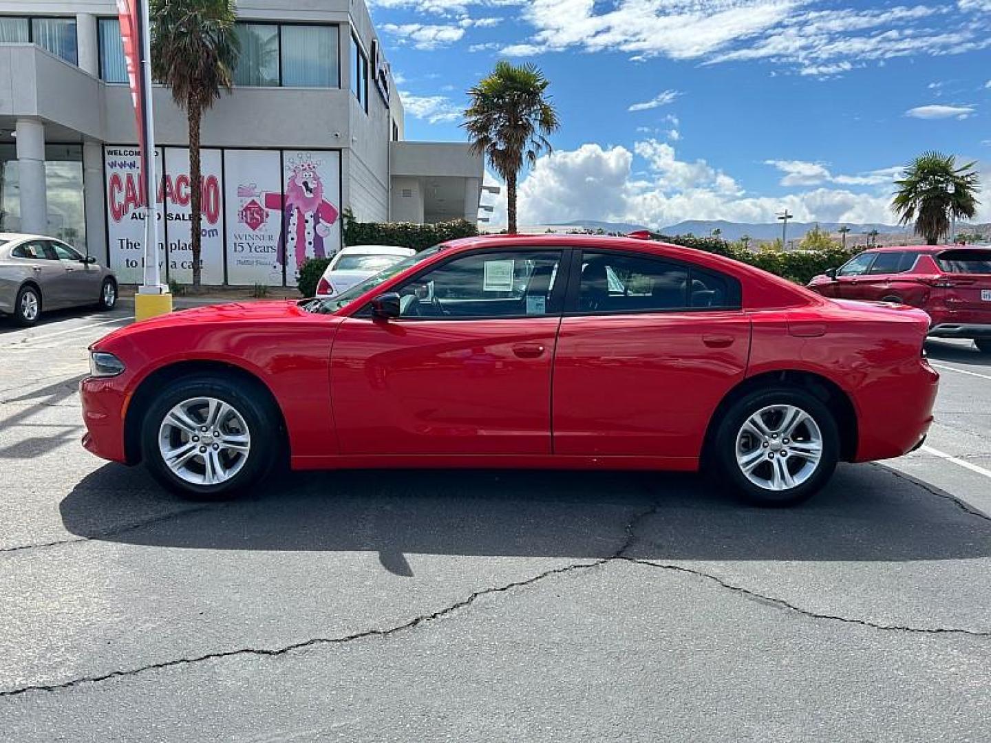 2023 RED Dodge Charger (2C3CDXBG5PH) with an V6 3.6 Liter engine, Automatic 8-Spd w/AutoStick transmission, located at 412 Auto Vista Drive, Palmdale, 93551, (661) 945-0620, 34.592636, -118.136681 - Photo#8