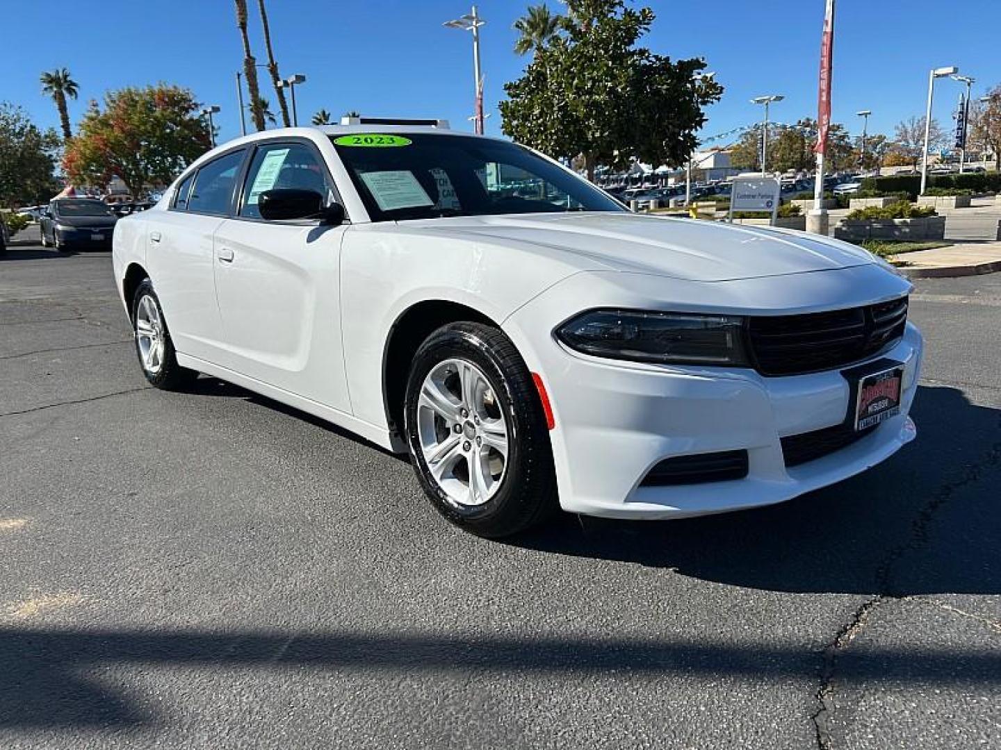 2023 WHITE Dodge Charger (2C3CDXBG9PH) with an V6 3.6 Liter engine, Automatic 8-Spd w/AutoStick transmission, located at 412 Auto Vista Drive, Palmdale, 93551, (661) 945-0620, 34.592636, -118.136681 - Photo#0