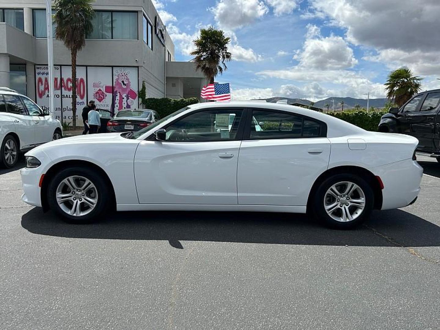 2023 WHITE Dodge Charger (2C3CDXBG1PH) with an V6 3.6 Liter engine, Automatic 8-Spd w/AutoStick transmission, located at 412 Auto Vista Drive, Palmdale, 93551, (661) 945-0620, 34.592636, -118.136681 - Photo#3