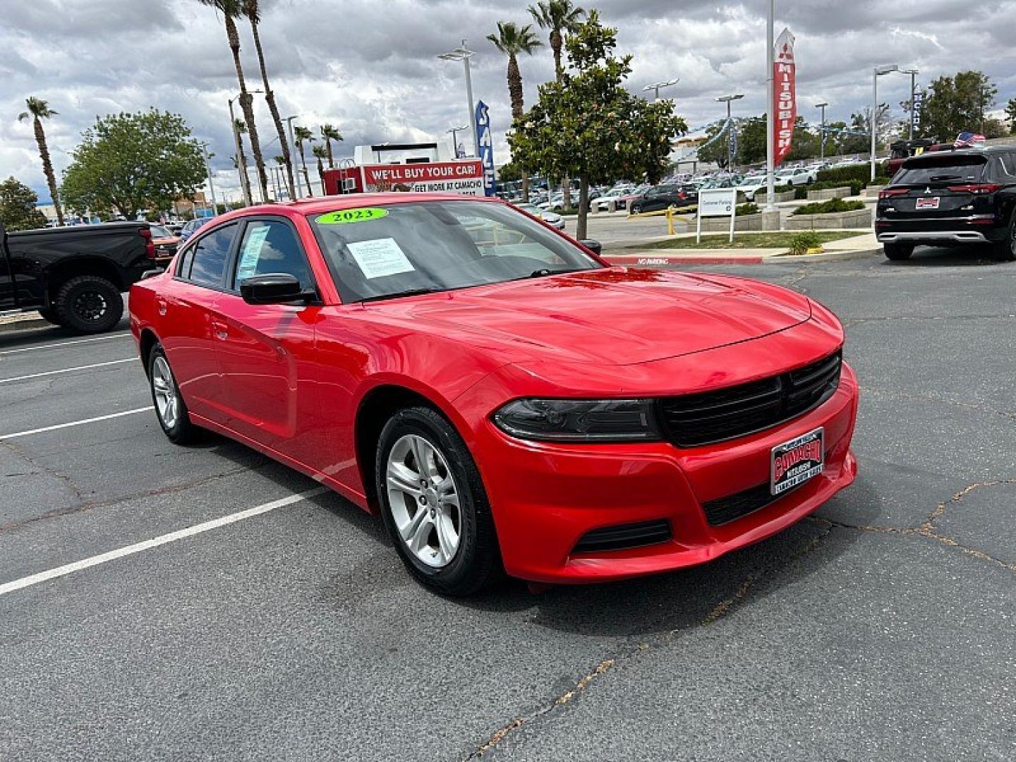 2023 RED Dodge Charger (2C3CDXBG6PH) with an V6 3.6 Liter engine, Automatic 8-Spd w/AutoStick transmission, located at 412 Auto Vista Drive, Palmdale, 93551, (661) 945-0620, 34.592636, -118.136681 - Photo#0
