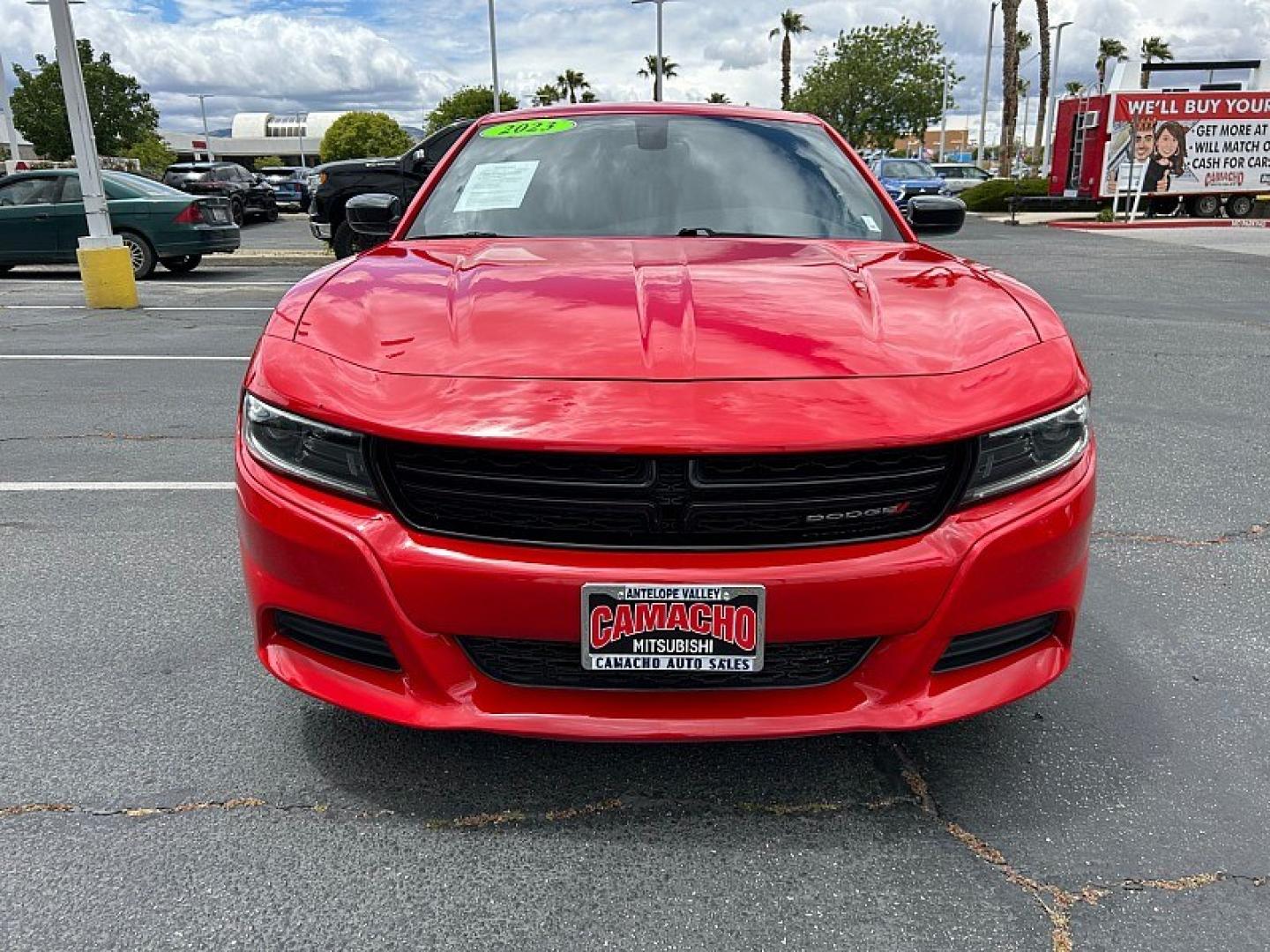 2023 RED Dodge Charger (2C3CDXBG6PH) with an V6 3.6 Liter engine, Automatic 8-Spd w/AutoStick transmission, located at 412 Auto Vista Drive, Palmdale, 93551, (661) 945-0620, 34.592636, -118.136681 - Photo#1