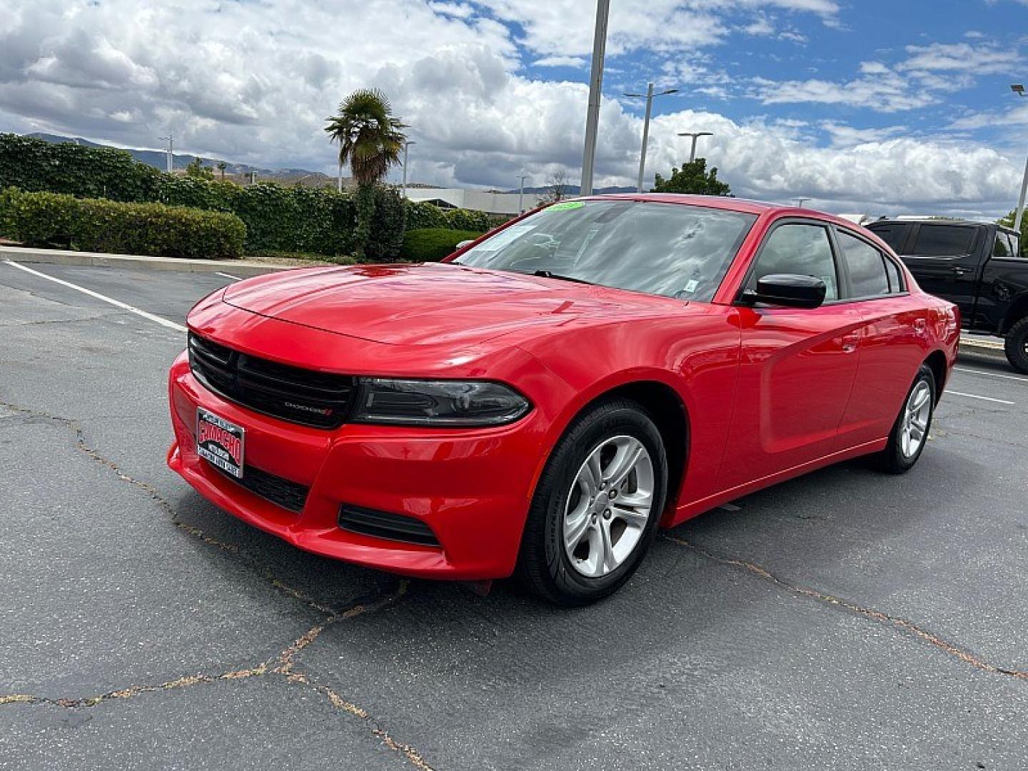 2023 RED Dodge Charger (2C3CDXBG6PH) with an V6 3.6 Liter engine, Automatic 8-Spd w/AutoStick transmission, located at 412 Auto Vista Drive, Palmdale, 93551, (661) 945-0620, 34.592636, -118.136681 - Photo#2