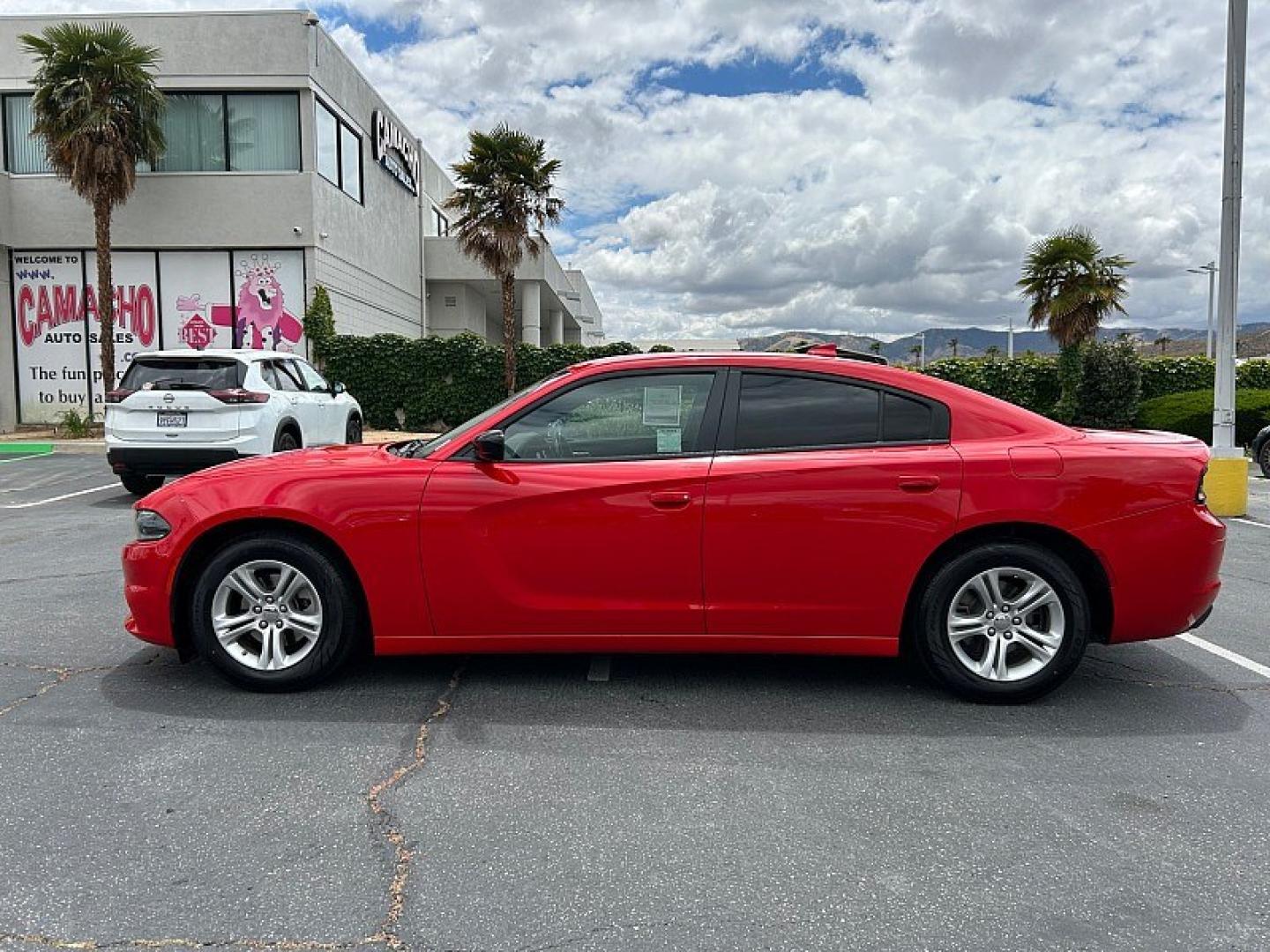 2023 RED Dodge Charger (2C3CDXBG6PH) with an V6 3.6 Liter engine, Automatic 8-Spd w/AutoStick transmission, located at 412 Auto Vista Drive, Palmdale, 93551, (661) 945-0620, 34.592636, -118.136681 - Photo#3