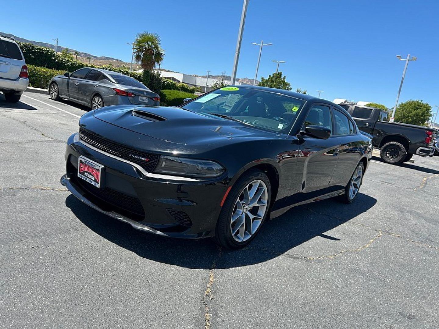 2023 BLACK Dodge Charger (2C3CDXHG9PH) with an V6 3.6 Liter engine, Automatic 8-Spd w/AutoStick transmission, located at 412 Auto Vista Drive, Palmdale, 93551, (661) 945-0620, 34.592636, -118.136681 - Photo#2