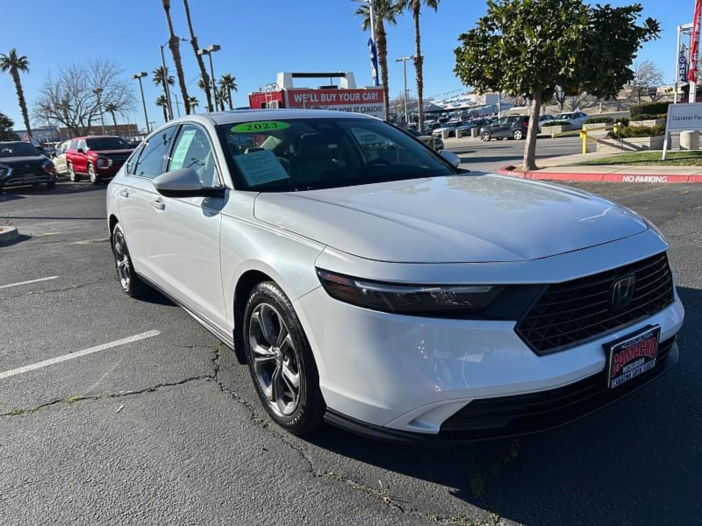 2023 WHITE Honda Accord Sedan (1HGCY1F32PA) with an 4-Cyl Turbo 1.5 Liter engine, Automatic CVT transmission, located at 412 Auto Vista Drive, Palmdale, 93551, (661) 945-0620, 34.592636, -118.136681 - Photo#0