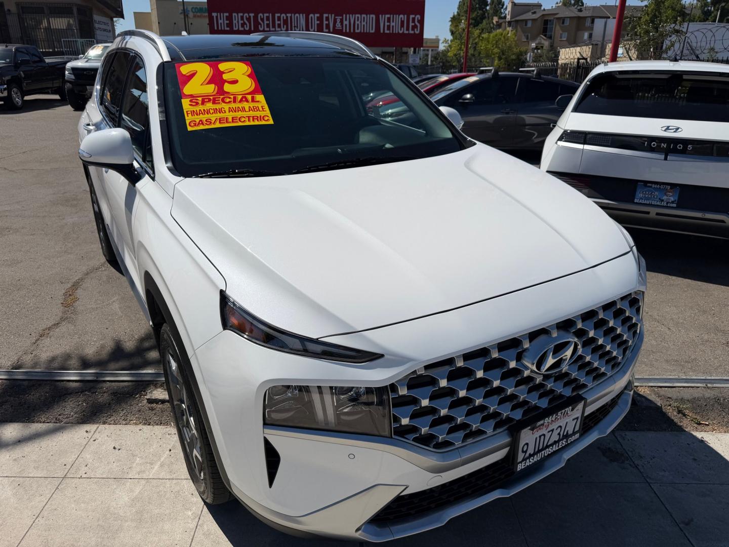 2023 Hyundai Santa Fe Plug-In Hybrid Limited (KM8S7DA22PU) with an 1.6L L4 DOHC 16V HYBRID engine, 6A transmission, located at 744 E Miner Ave, Stockton, CA, 95202, (209) 944-5770, 37.956863, -121.282082- Photo#1