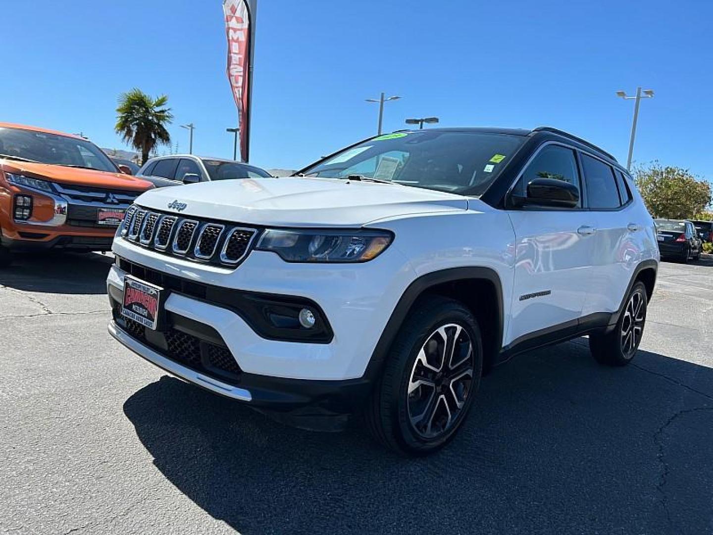 2023 WHITE Jeep Compass (3C4NJDCN1PT) with an 4-Cyl Turbo 2.0 Liter engine, Automatic 8-Spd transmission, located at 412 Auto Vista Drive, Palmdale, 93551, (661) 945-0620, 34.592636, -118.136681 - Photo#0