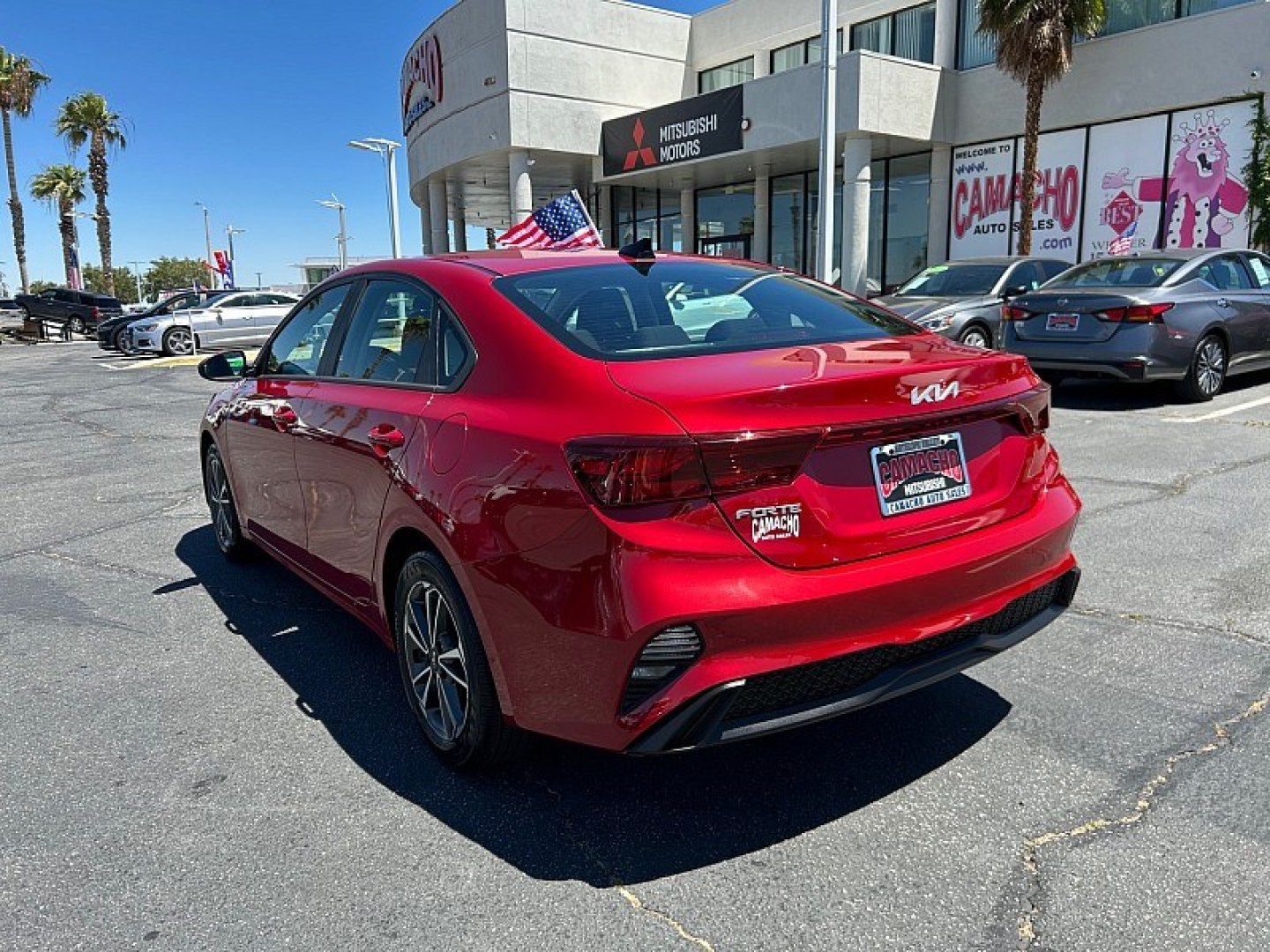 2023 Red Kia Forte (3KPF24AD6PE) with an 4-Cyl 2.0 Liter engine, Automatic IVT transmission, located at 412 Auto Vista Drive, Palmdale, 93551, (661) 945-0620, 34.592636, -118.136681- Photo#4