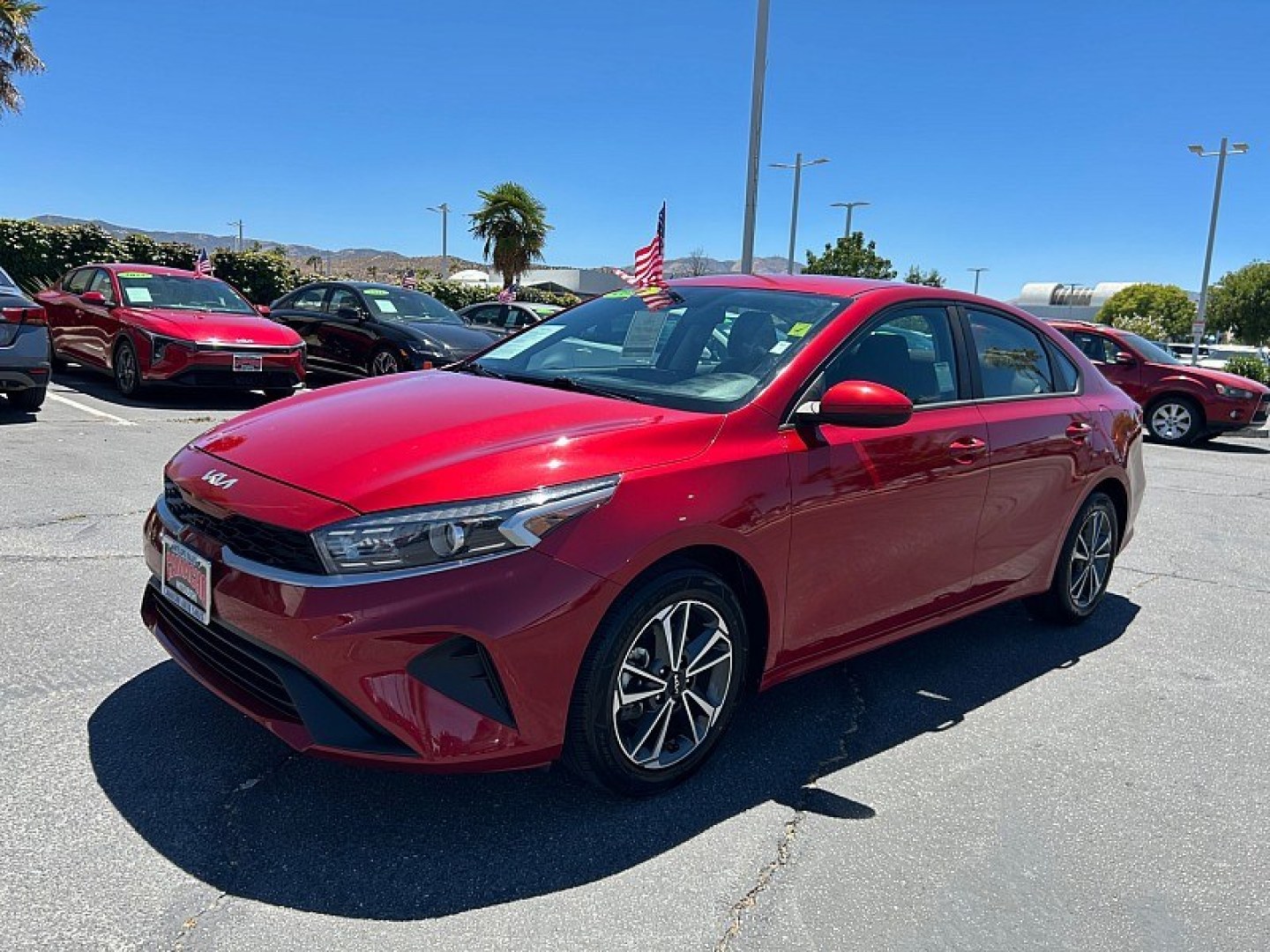 2023 Red Kia Forte (3KPF24AD6PE) with an 4-Cyl 2.0 Liter engine, Automatic IVT transmission, located at 412 Auto Vista Drive, Palmdale, 93551, (661) 945-0620, 34.592636, -118.136681- Photo#6