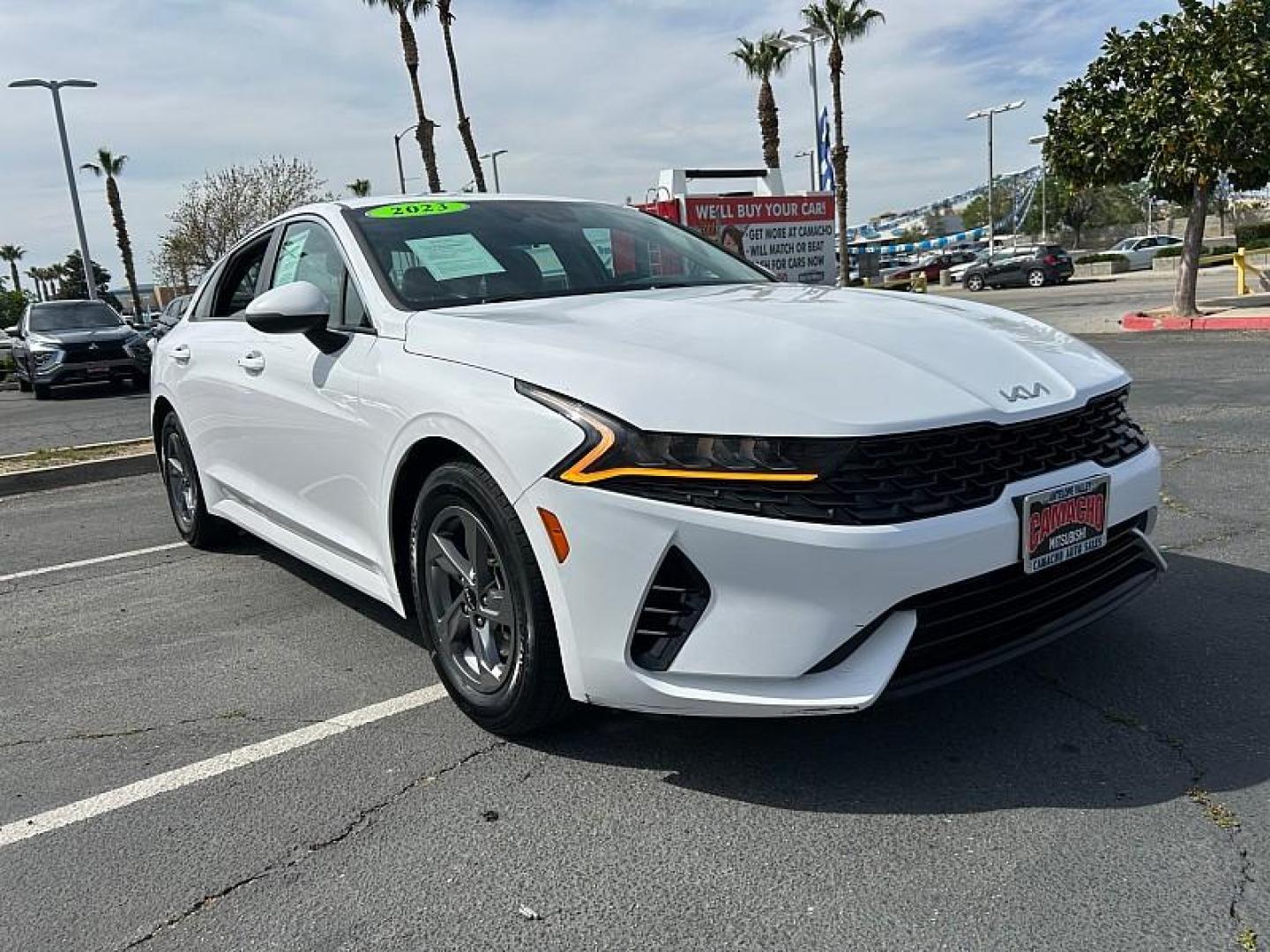 2023 WHITE Kia K5 (5XXG14J26PG) with an 4-Cyl Turbo 1.6 Liter engine, Automatic 8-Spd transmission, located at 412 Auto Vista Drive, Palmdale, 93551, (661) 945-0620, 34.592636, -118.136681 - Photo#0