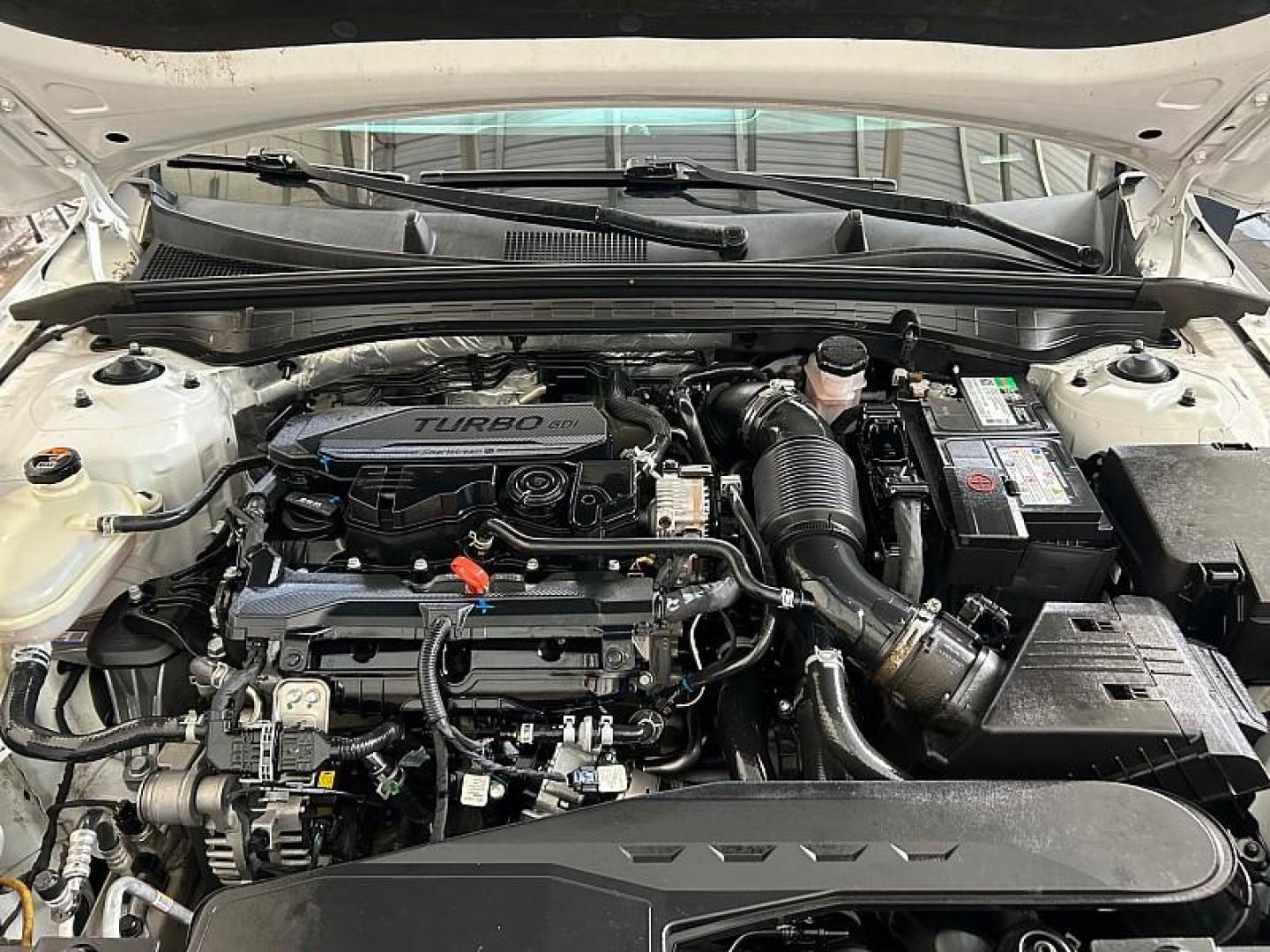 2023 WHITE Kia K5 (5XXG14J26PG) with an 4-Cyl Turbo 1.6 Liter engine, Automatic 8-Spd transmission, located at 412 Auto Vista Drive, Palmdale, 93551, (661) 945-0620, 34.592636, -118.136681 - Photo#29