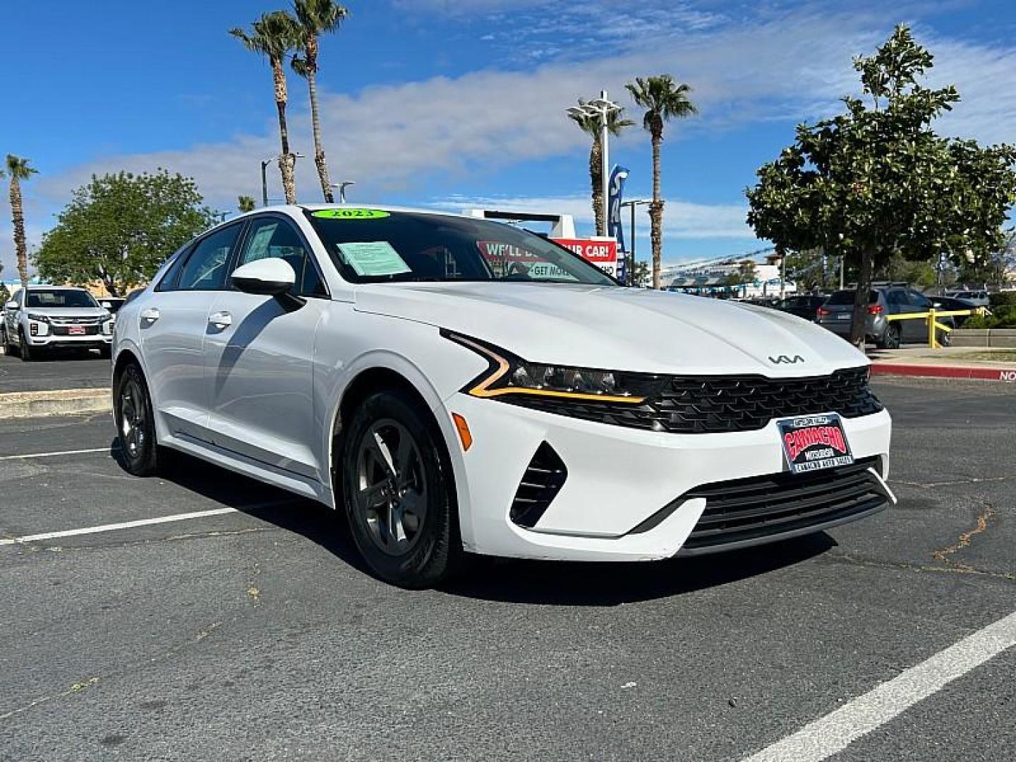 2023 WHITE Kia K5 (5XXG14J23PG) with an 4-Cyl Turbo 1.6 Liter engine, Automatic 8-Spd transmission, located at 412 Auto Vista Drive, Palmdale, 93551, (661) 945-0620, 34.592636, -118.136681 - Photo#0