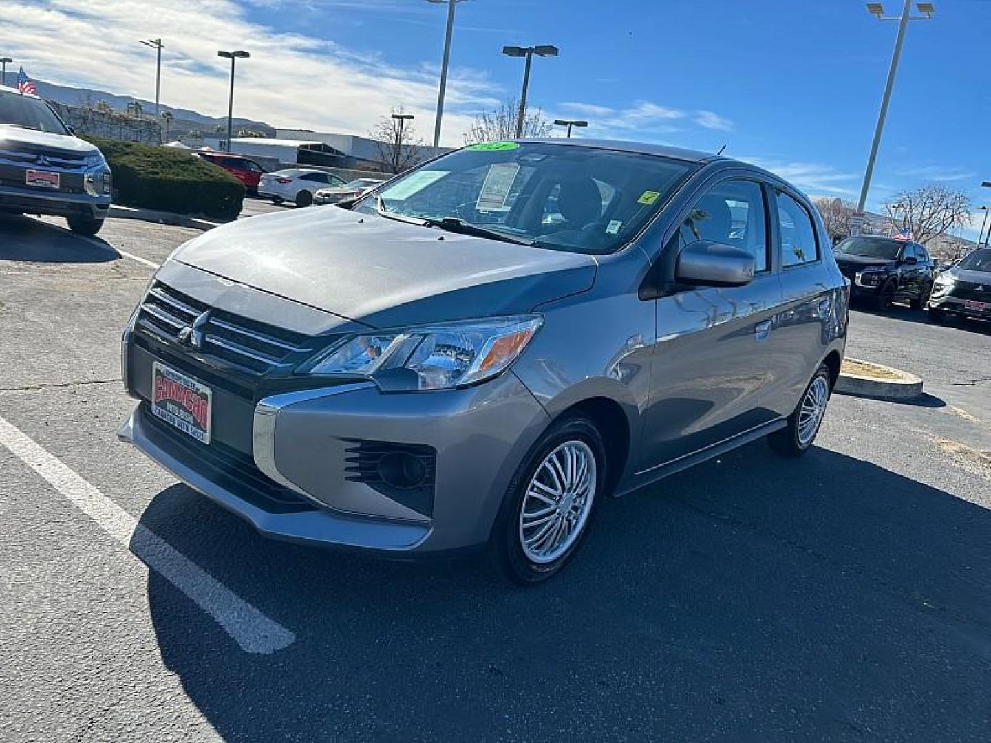 2023 GRAY Mitsubishi Mirage G4 (ML32FUFJ7PH) with an 3-Cyl 1.2 Liter engine, Automatic CVT transmission, located at 412 Auto Vista Drive, Palmdale, 93551, (661) 945-0620, 34.592636, -118.136681 - Photo#6