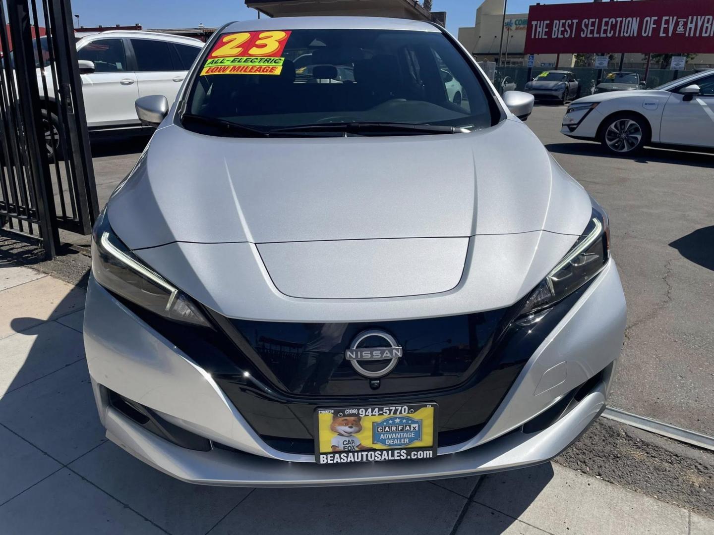 2023 Nissan LEAF SV (1N4CZ1CV6PC) with an ELECTRIC engine, CVT transmission, located at 744 E Miner Ave, Stockton, CA, 95202, (209) 944-5770, 37.956863, -121.282082 - PLUS TAXES AND FEES NO CHARGER AVAILABLE - Photo#2