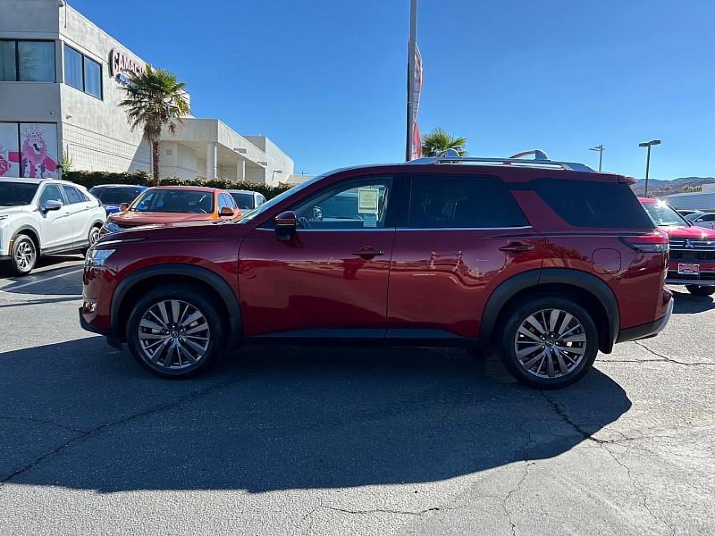 2023 BURGUNDY Nissan Pathfinder (5N1DR3CB8PC) with an V6 3.5 Liter engine, Automatic 9-Spd transmission, located at 412 Auto Vista Drive, Palmdale, 93551, (661) 945-0620, 34.592636, -118.136681 - Photo#6