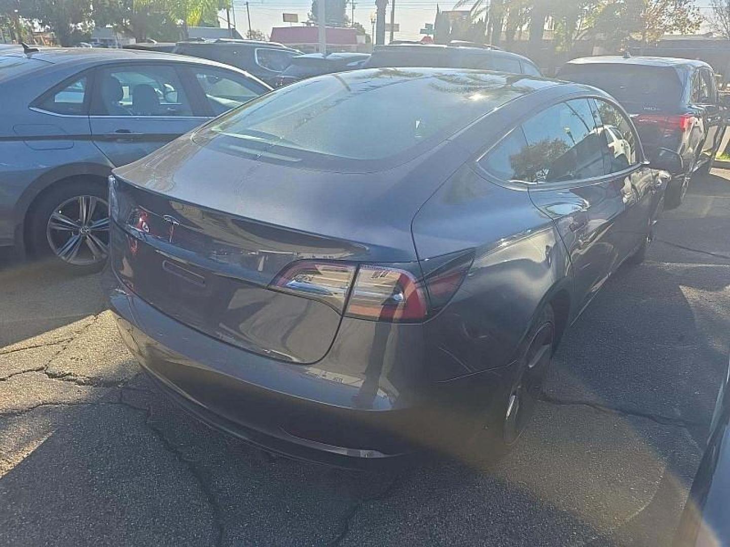 2023 GRAY Tesla Model 3 (5YJ3E1EB0PF) with an Dual AC Electric Motors engine, Single-Speed Fixed Gear transmission, located at 412 Auto Vista Drive, Palmdale, 93551, (661) 945-0620, 34.592636, -118.136681 - Photo#3