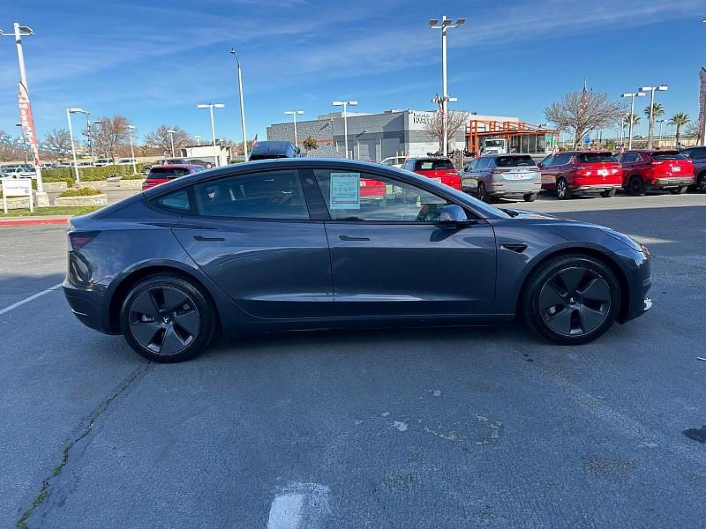 2023 GRAY Tesla Model 3 (5YJ3E1EB0PF) with an Dual AC Electric Motors engine, Single-Speed Fixed Gear transmission, located at 412 Auto Vista Drive, Palmdale, 93551, (661) 945-0620, 34.592636, -118.136681 - Photo#6