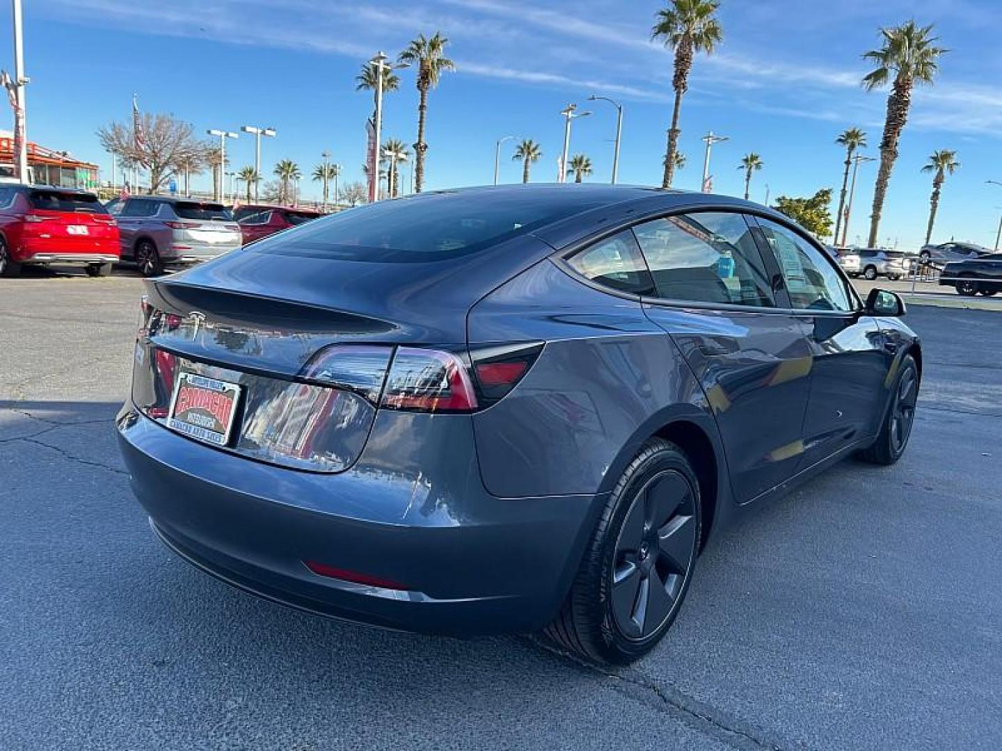 2023 GRAY Tesla Model 3 (5YJ3E1EB0PF) with an Dual AC Electric Motors engine, Single-Speed Fixed Gear transmission, located at 412 Auto Vista Drive, Palmdale, 93551, (661) 945-0620, 34.592636, -118.136681 - Photo#8