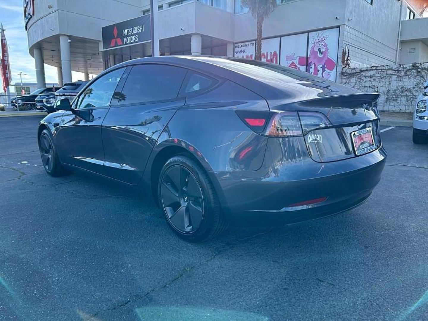 2023 GRAY Tesla Model 3 (5YJ3E1EB0PF) with an Dual AC Electric Motors engine, Single-Speed Fixed Gear transmission, located at 412 Auto Vista Drive, Palmdale, 93551, (661) 945-0620, 34.592636, -118.136681 - Photo#10