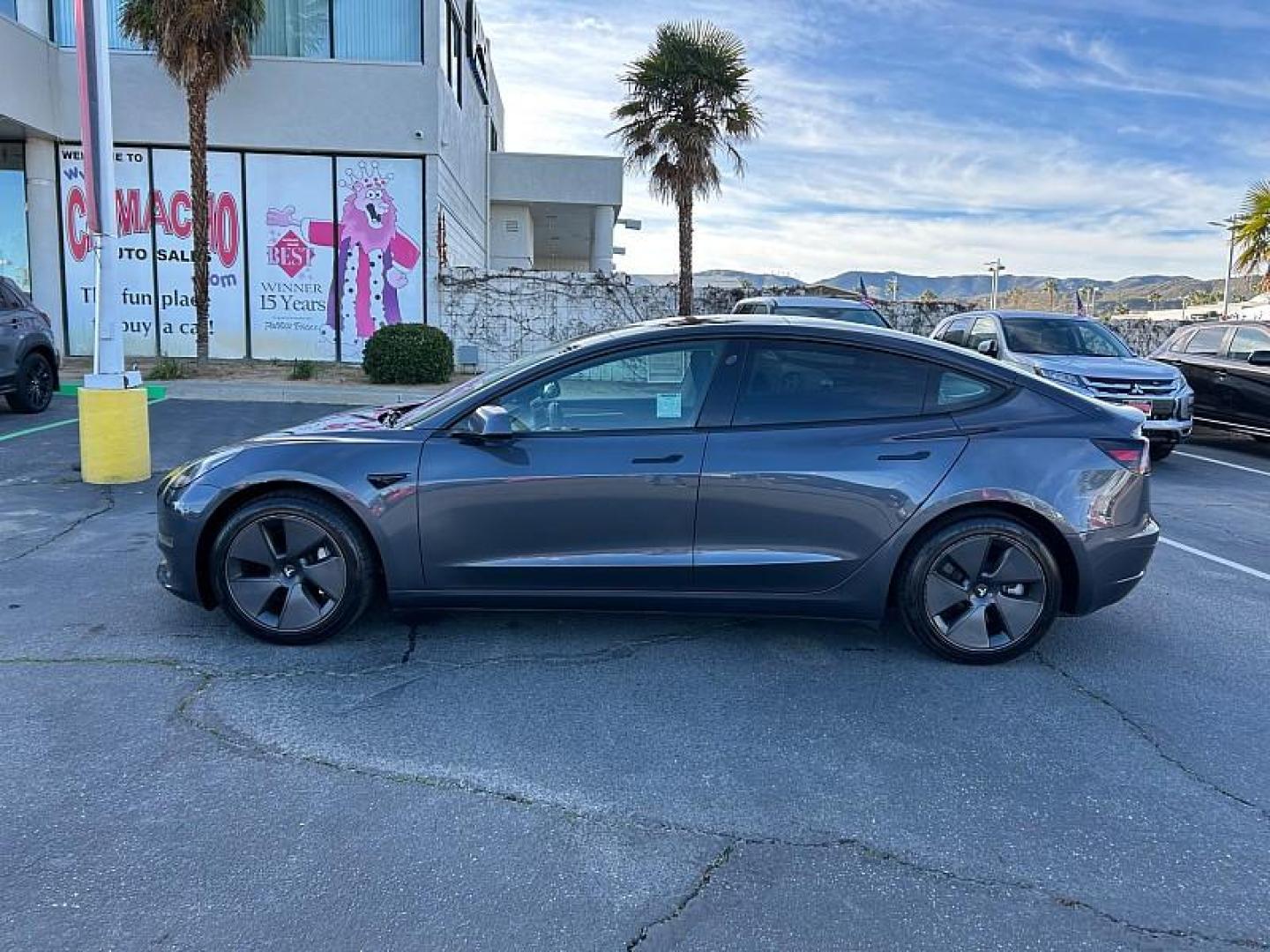 2023 GRAY Tesla Model 3 (5YJ3E1EB0PF) with an Dual AC Electric Motors engine, Single-Speed Fixed Gear transmission, located at 412 Auto Vista Drive, Palmdale, 93551, (661) 945-0620, 34.592636, -118.136681 - Photo#11