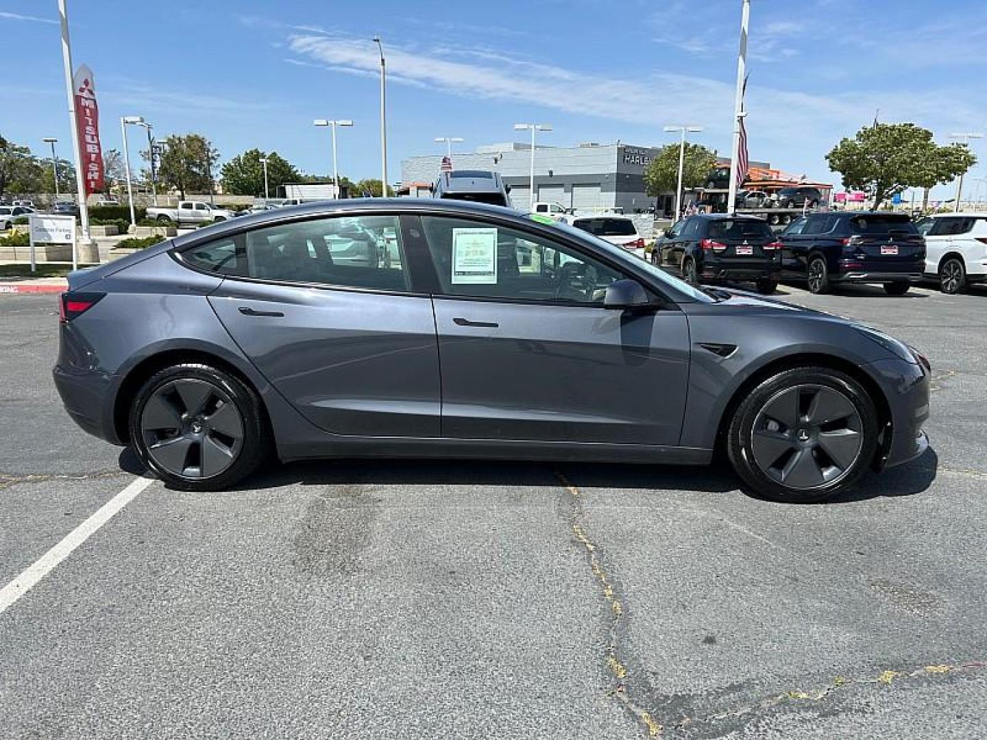 2023 GRAY Tesla Model 3 (5YJ3E1EA2PF) with an AC Electric Motor engine, Single-Speed Fixed Gear transmission, located at 412 Auto Vista Drive, Palmdale, 93551, (661) 945-0620, 34.592636, -118.136681- Photo#5