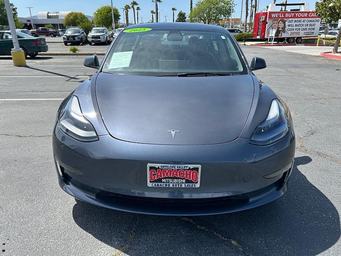 2023 GRAY Tesla Model 3 (5YJ3E1EA2PF) with an AC Electric Motor engine, Single-Speed Fixed Gear transmission, located at 412 Auto Vista Drive, Palmdale, 93551, (661) 945-0620, 34.592636, -118.136681- Photo#9